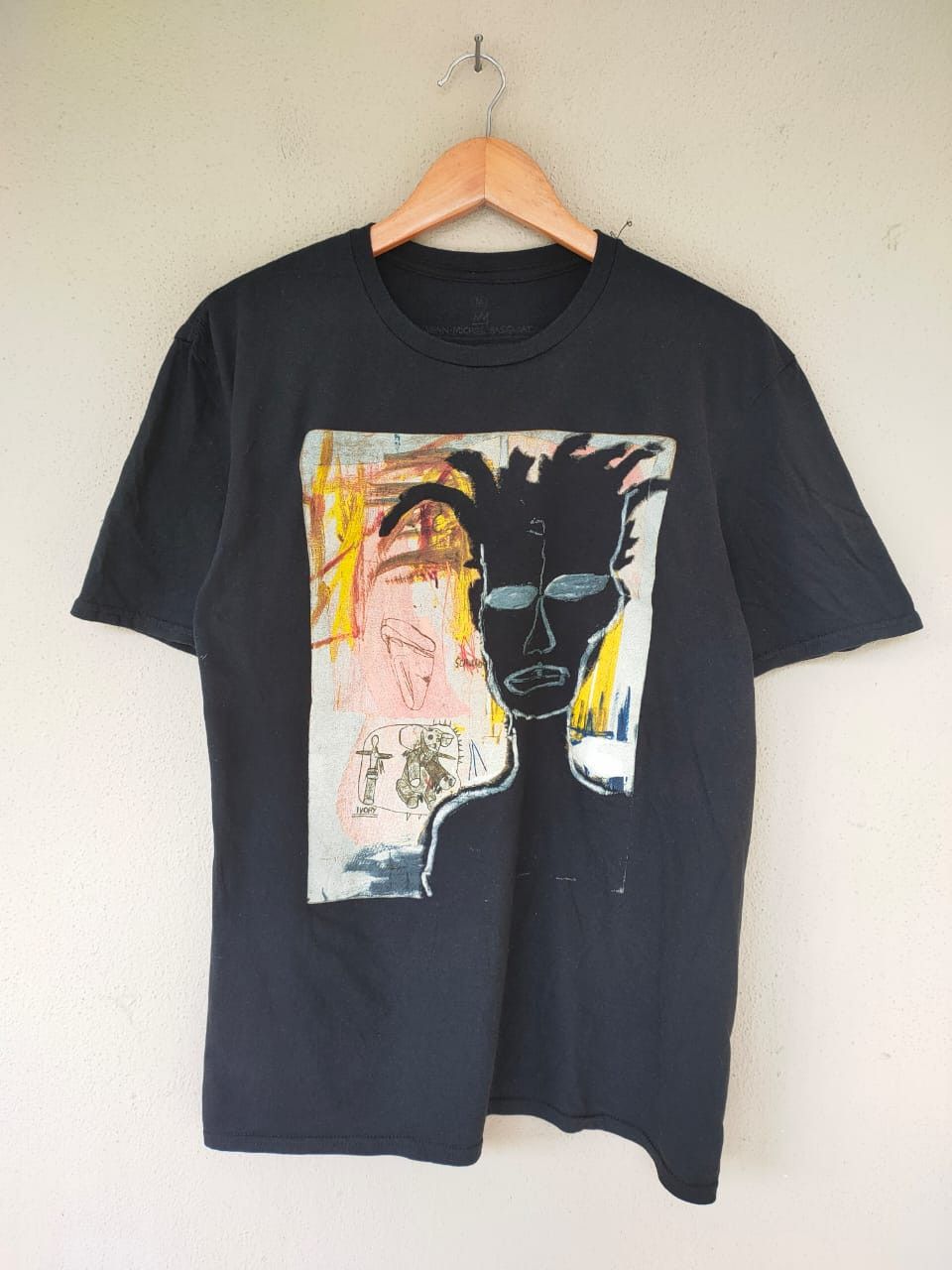 image of Jean Michel Basquiat Art T in Black, Men's (Size Medium)