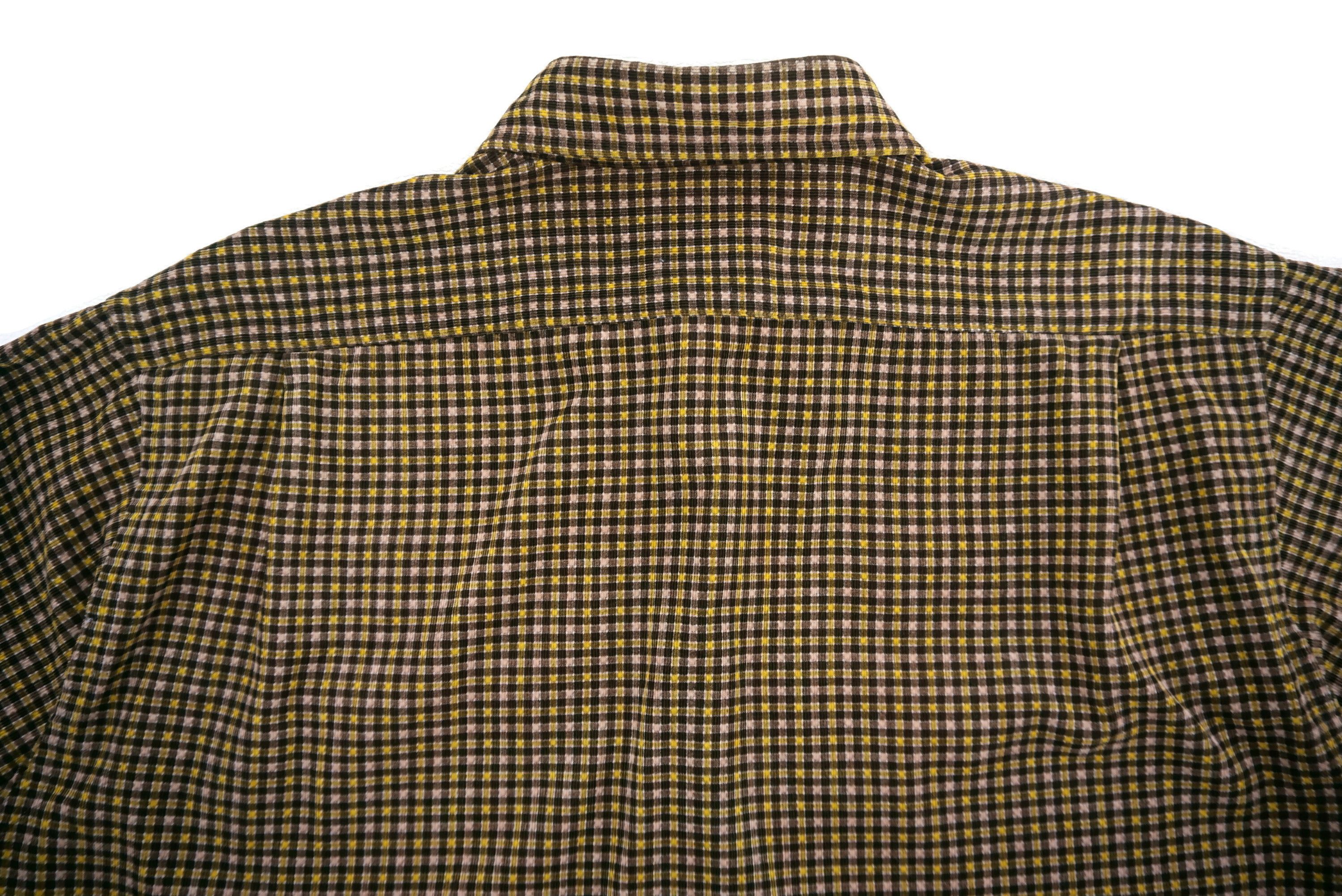 Lacoste Corduroy Button Down Casual Cords Gingham Plaid Shirt Size US L / EU 52-54 / 3 - 8 Thumbnail
