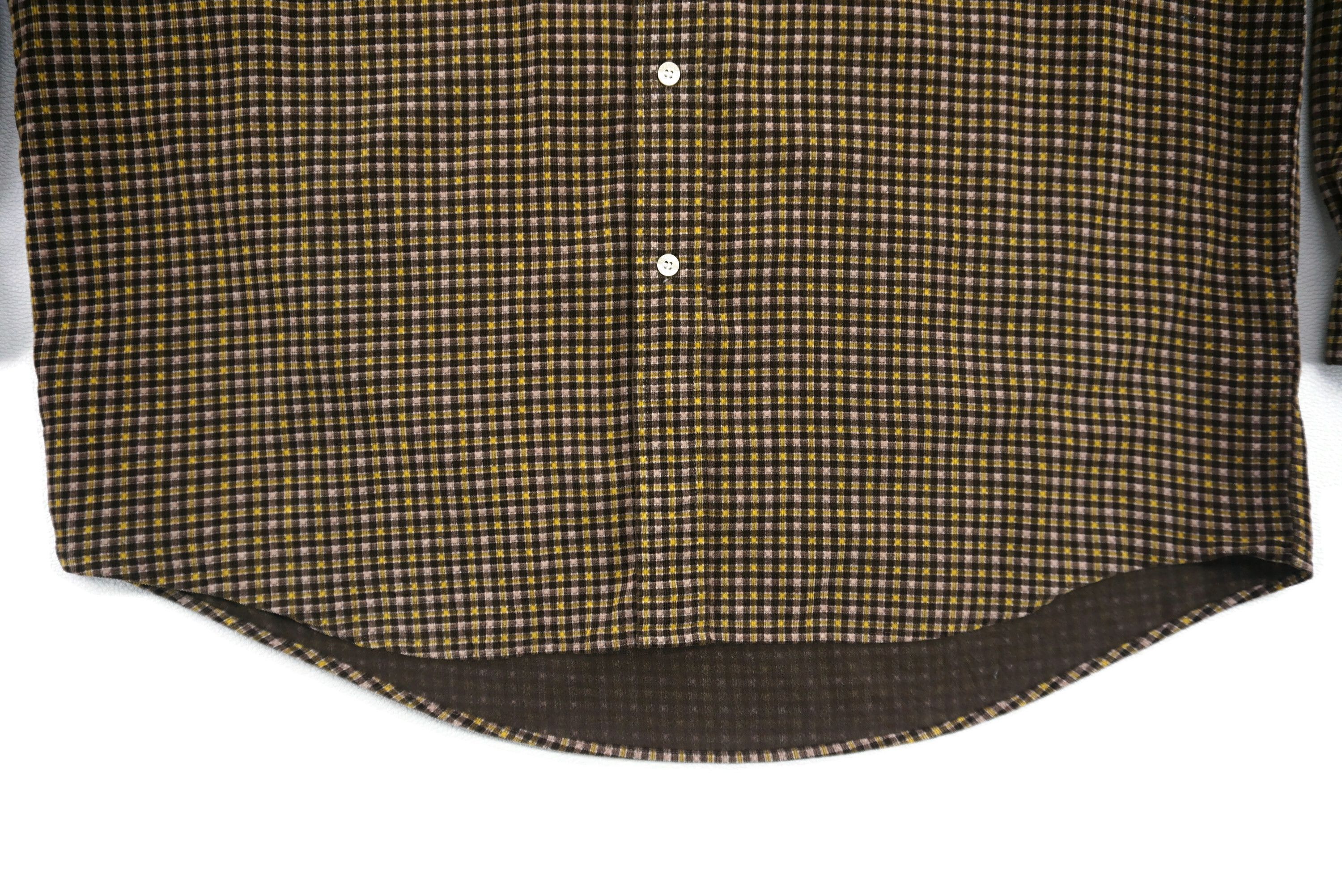 Lacoste Corduroy Button Down Casual Cords Gingham Plaid Shirt Size US L / EU 52-54 / 3 - 6 Thumbnail