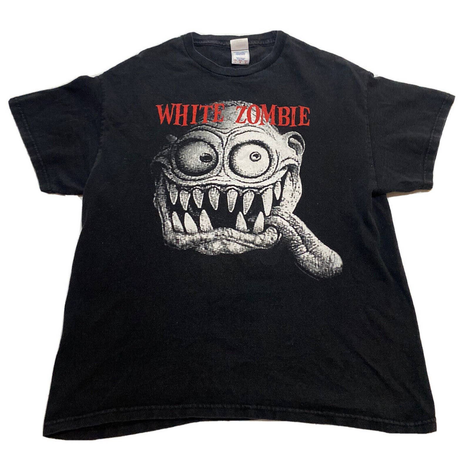 Vintage White Zombie Band XL Shirt Size L Y2k I7