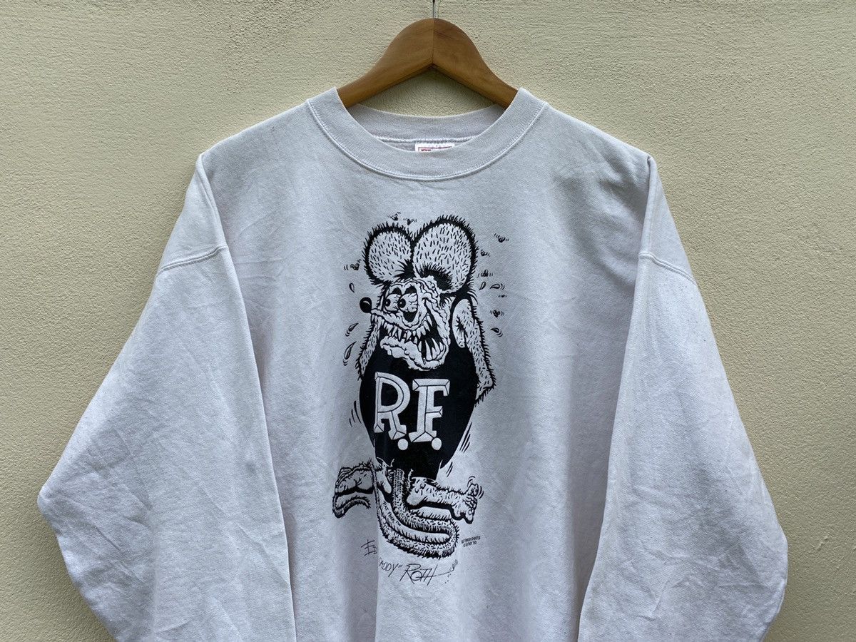 Vintage OG 1993 Mooneyes Rat Fink Ed Roth Pullover Sweatshirt Size US L / EU 52-54 / 3 - 3 Thumbnail