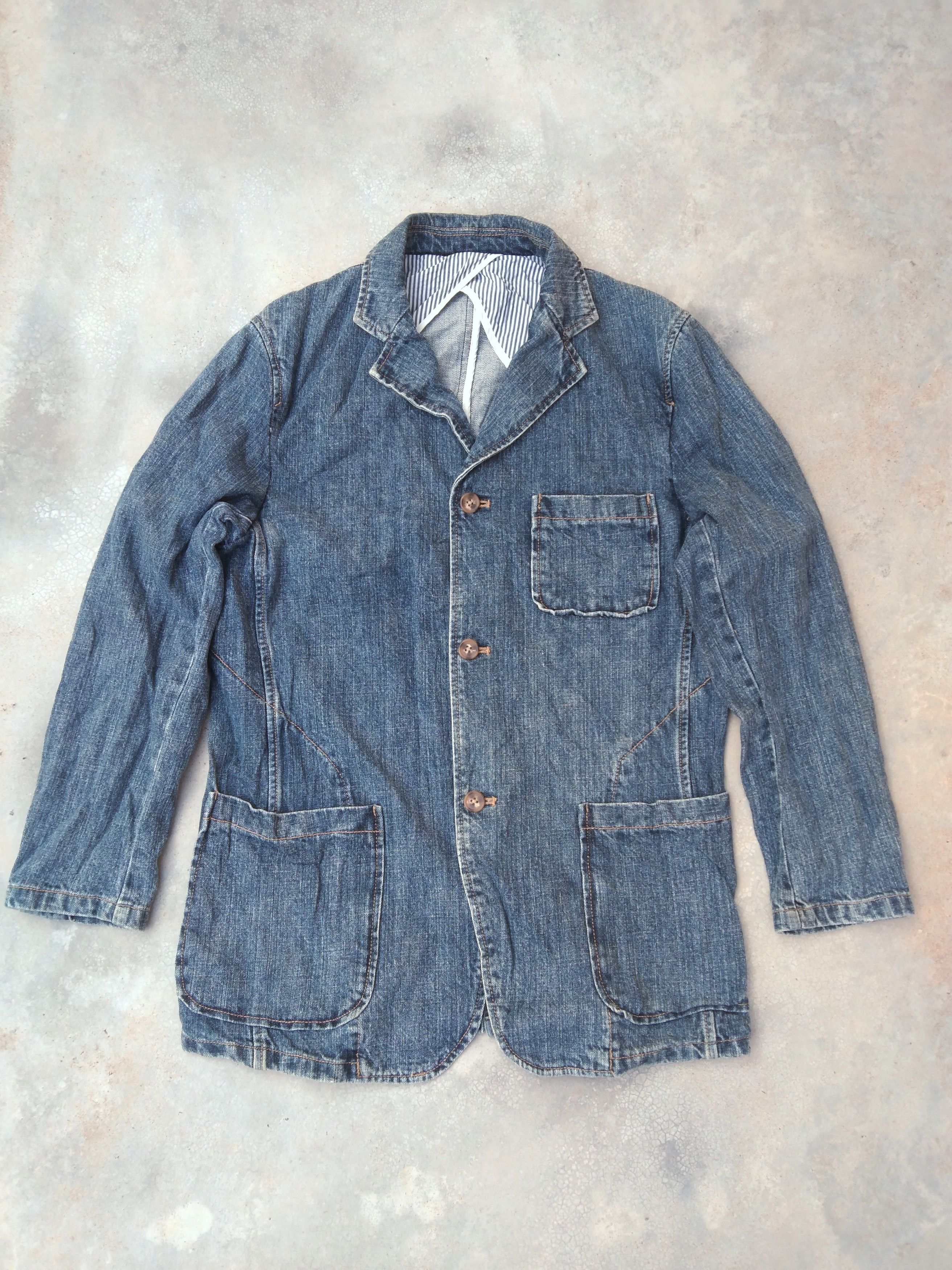 Japanese Brand × Vintage × Workers Vintage Japan Workwear Denim Jacket ...