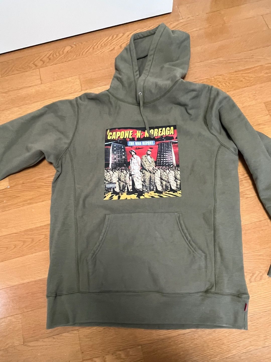 Supreme Capone N Noreaga on sale Olive Hoodie