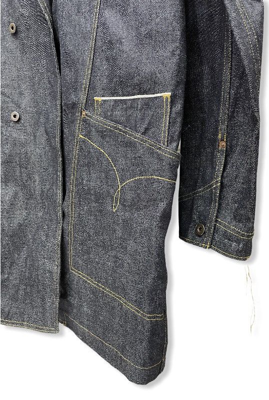 Johnbull × Sample Industries JOHNBULL Selvedge Double Breasted Denim Indigo Sample Jacket Size US L / EU 52-54 / 3 - 10 Thumbnail