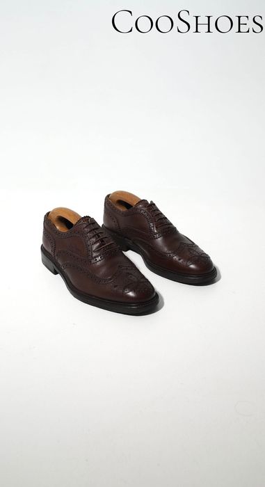 Louis Vuitton Brown Brogue Leather Lace Up Derby Size 41