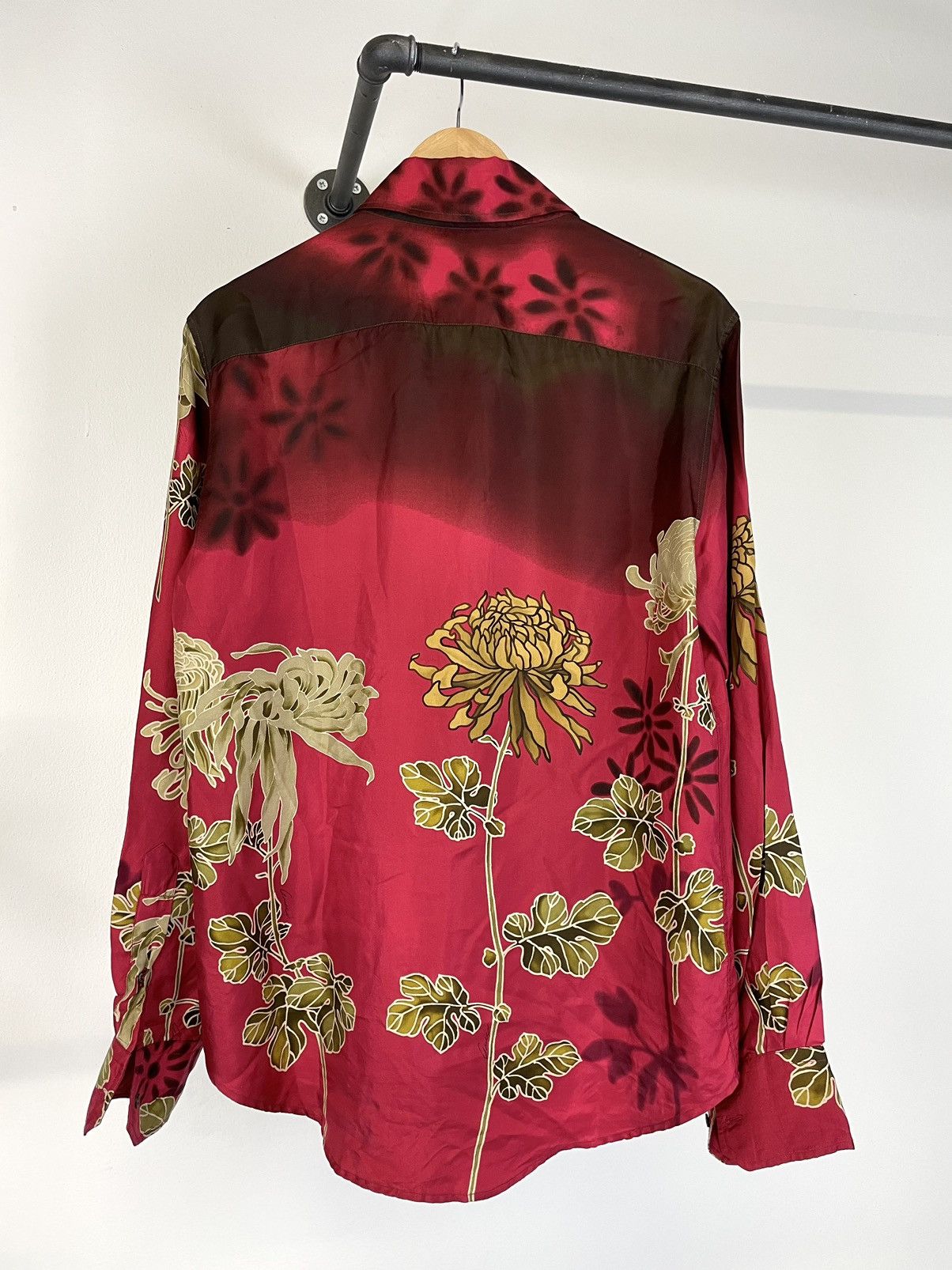 Gucci SS2001 Tom Ford Chrysanthemum floral Print Silk Shirt rare Size US M / EU 48-50 / 2 - 4 Thumbnail
