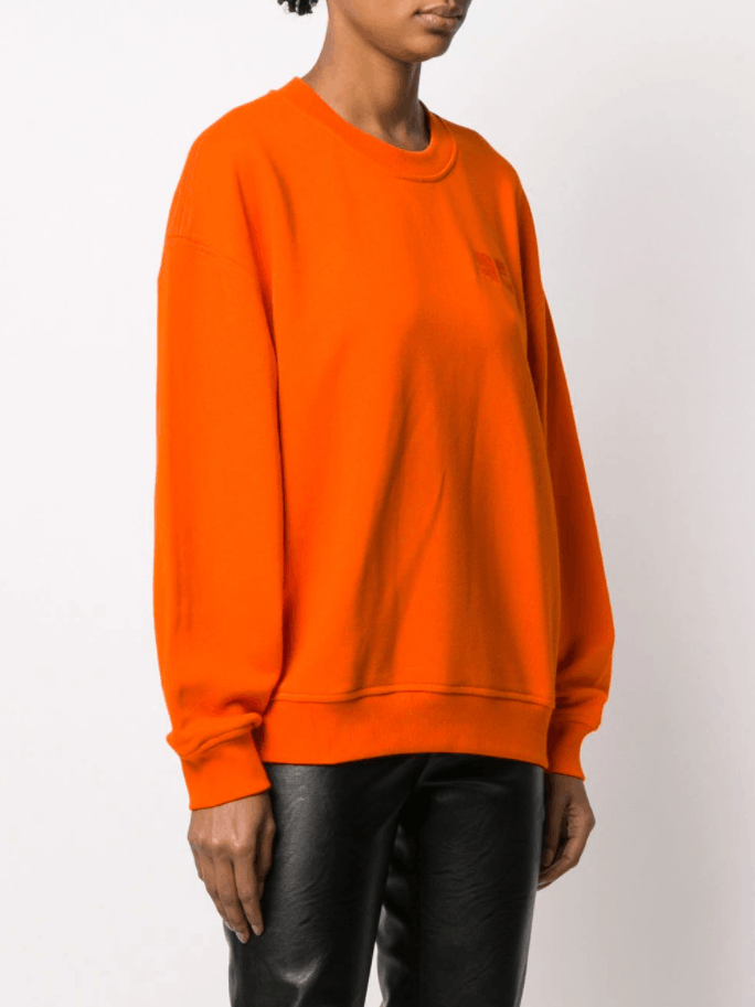 Image of Ss20 Courreges Manches Longues Orange Sweatshirt Xs, Women's