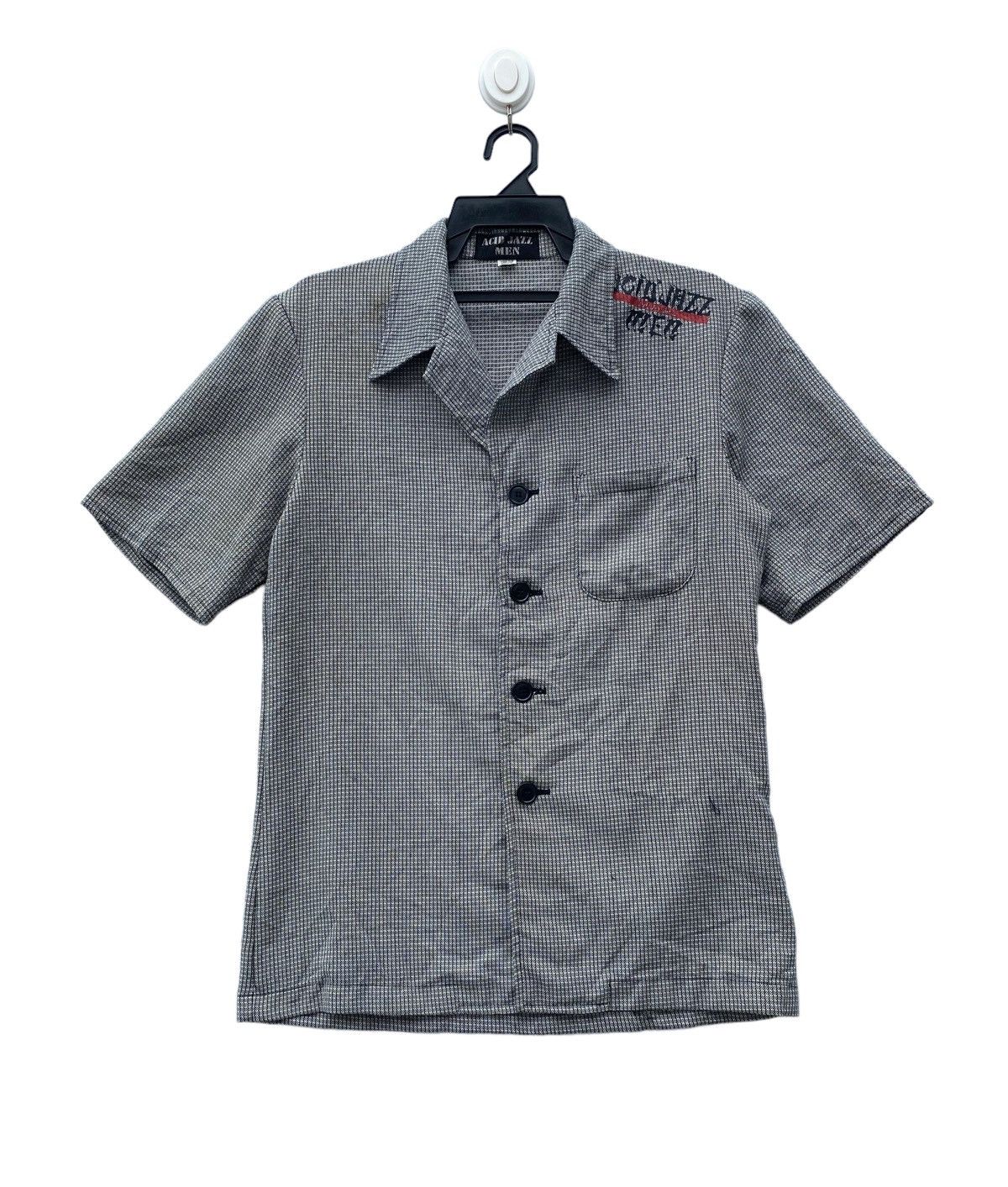 Japanese Brand Acid Jazz Men sasaki checkered peinted logo button up shirt Size US M / EU 48-50 / 2 - 3 Thumbnail