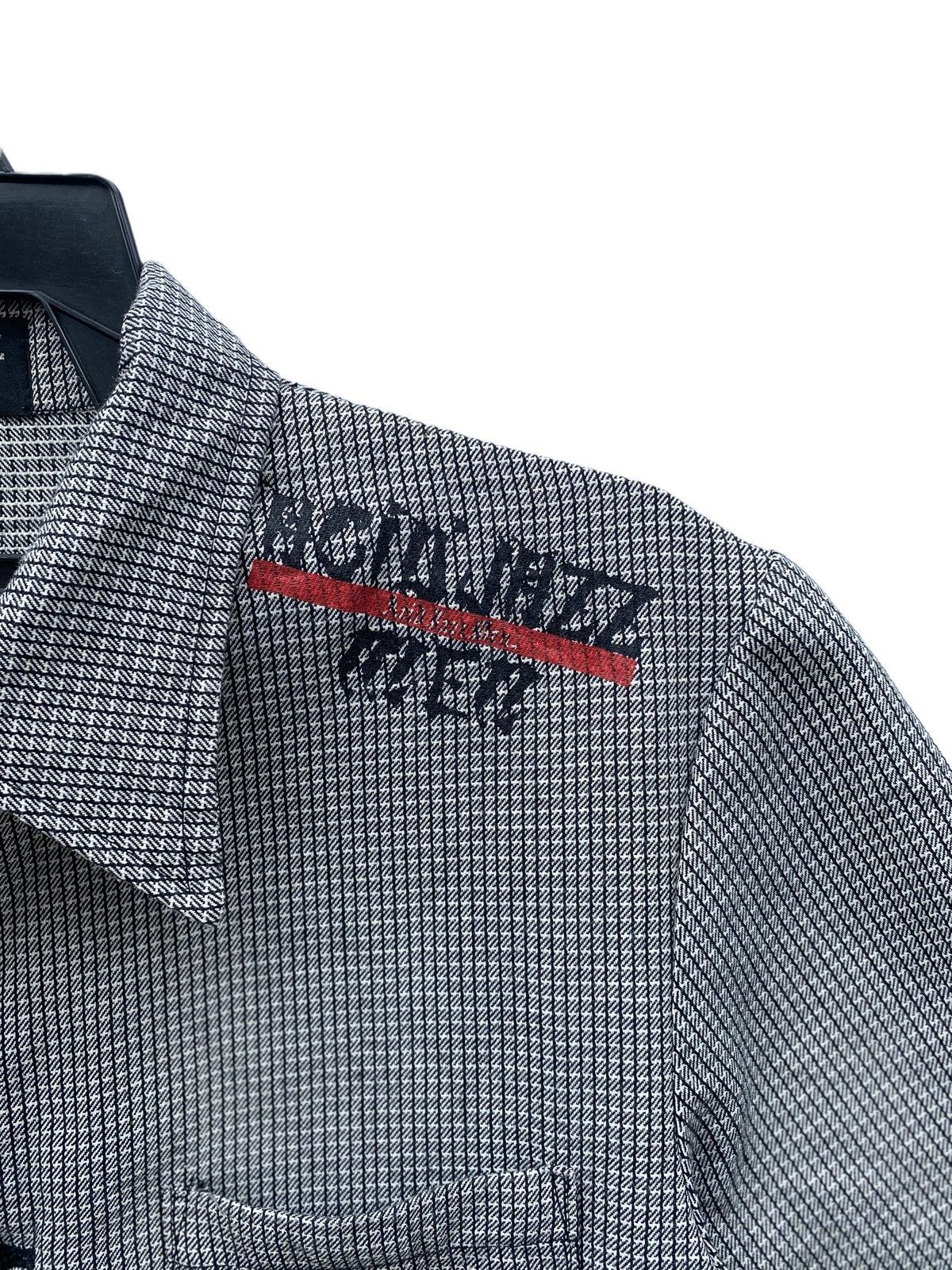 Japanese Brand Acid Jazz Men sasaki checkered peinted logo button up shirt Size US M / EU 48-50 / 2 - 4 Thumbnail