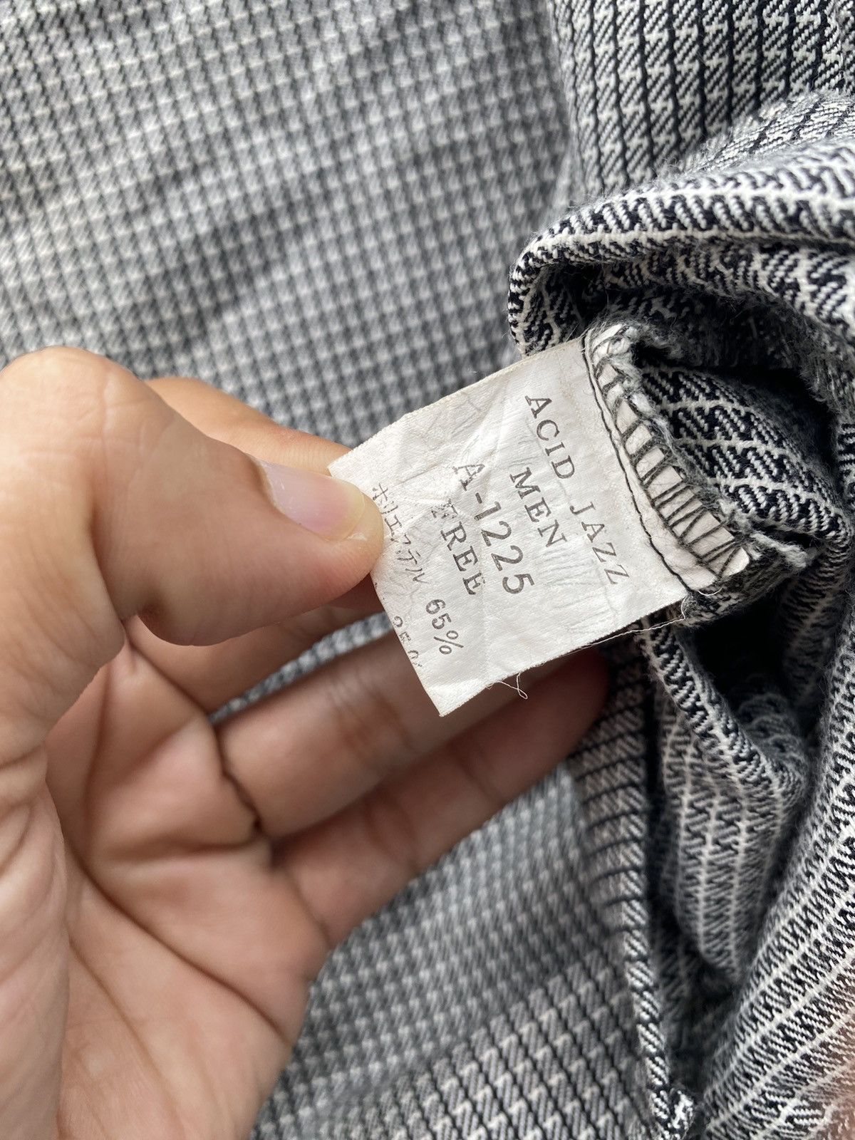 Japanese Brand Acid Jazz Men sasaki checkered peinted logo button up shirt Size US M / EU 48-50 / 2 - 6 Thumbnail