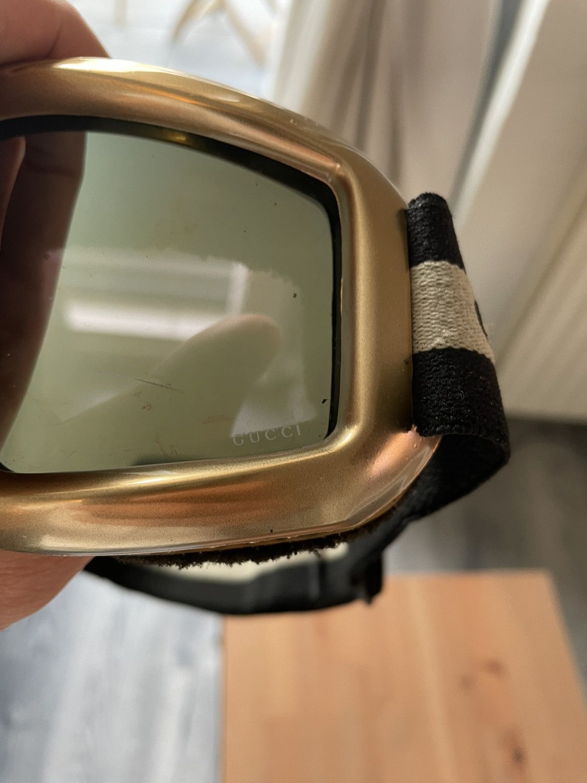 Gucci Gold and Black Ski Goggles Size ONE SIZE - 7 Thumbnail