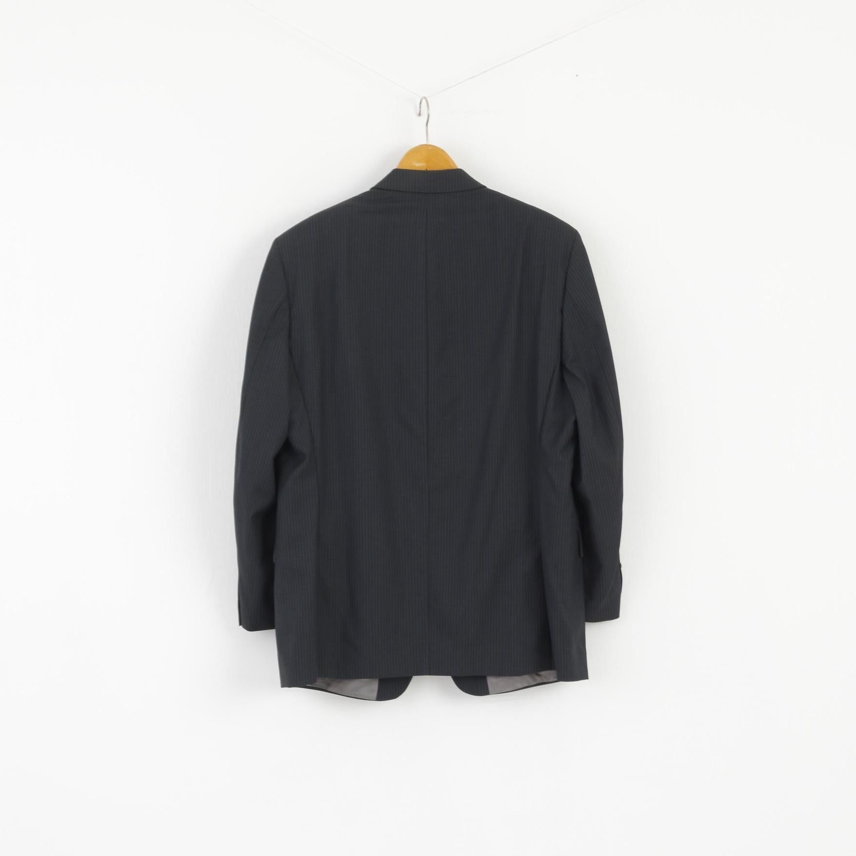 Calvin Klein Calvin Klein Men 44 Jacket Navy Striped Blazer 0150 Size 44R - 9 Thumbnail