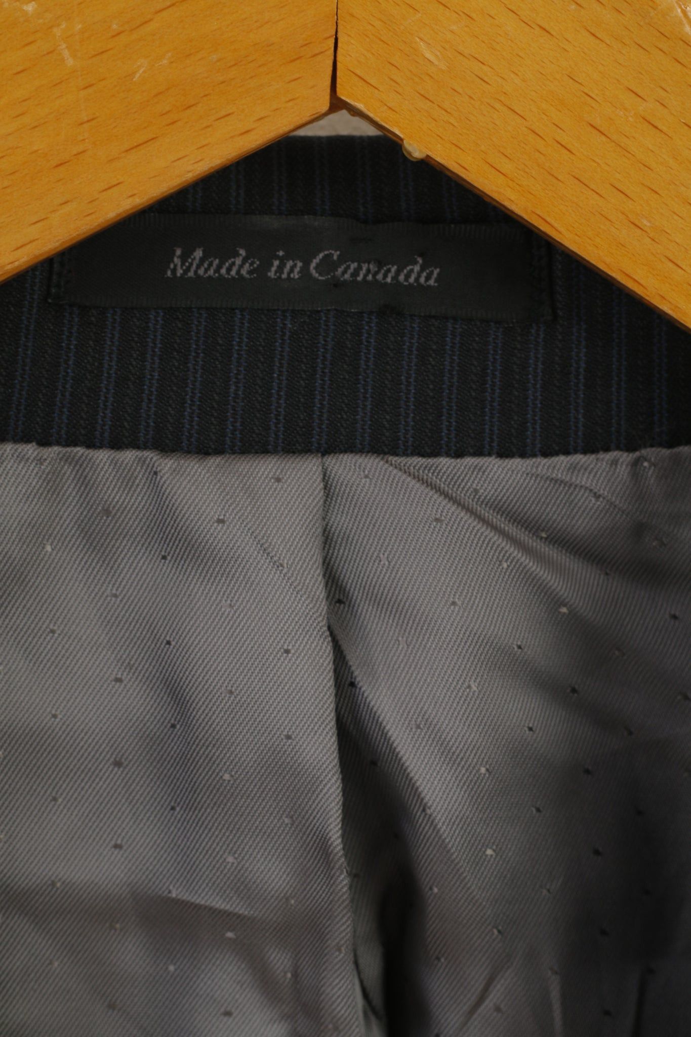 Calvin Klein Calvin Klein Men 44 Jacket Navy Striped Blazer 0150 Size 44R - 4 Thumbnail