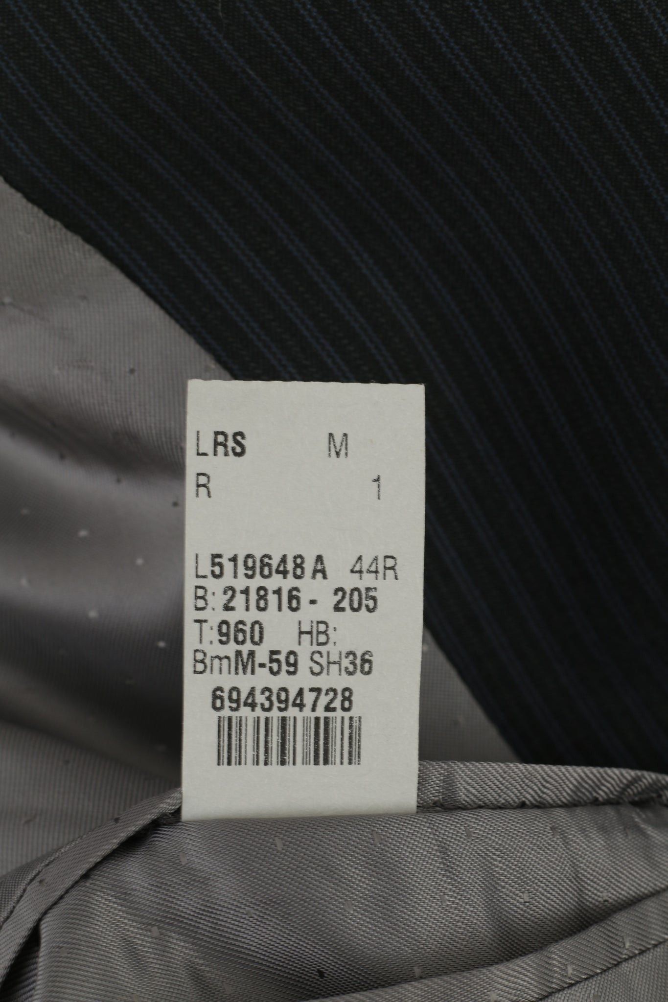 Calvin Klein Calvin Klein Men 44 Jacket Navy Striped Blazer 0150 Size 44R - 8 Thumbnail