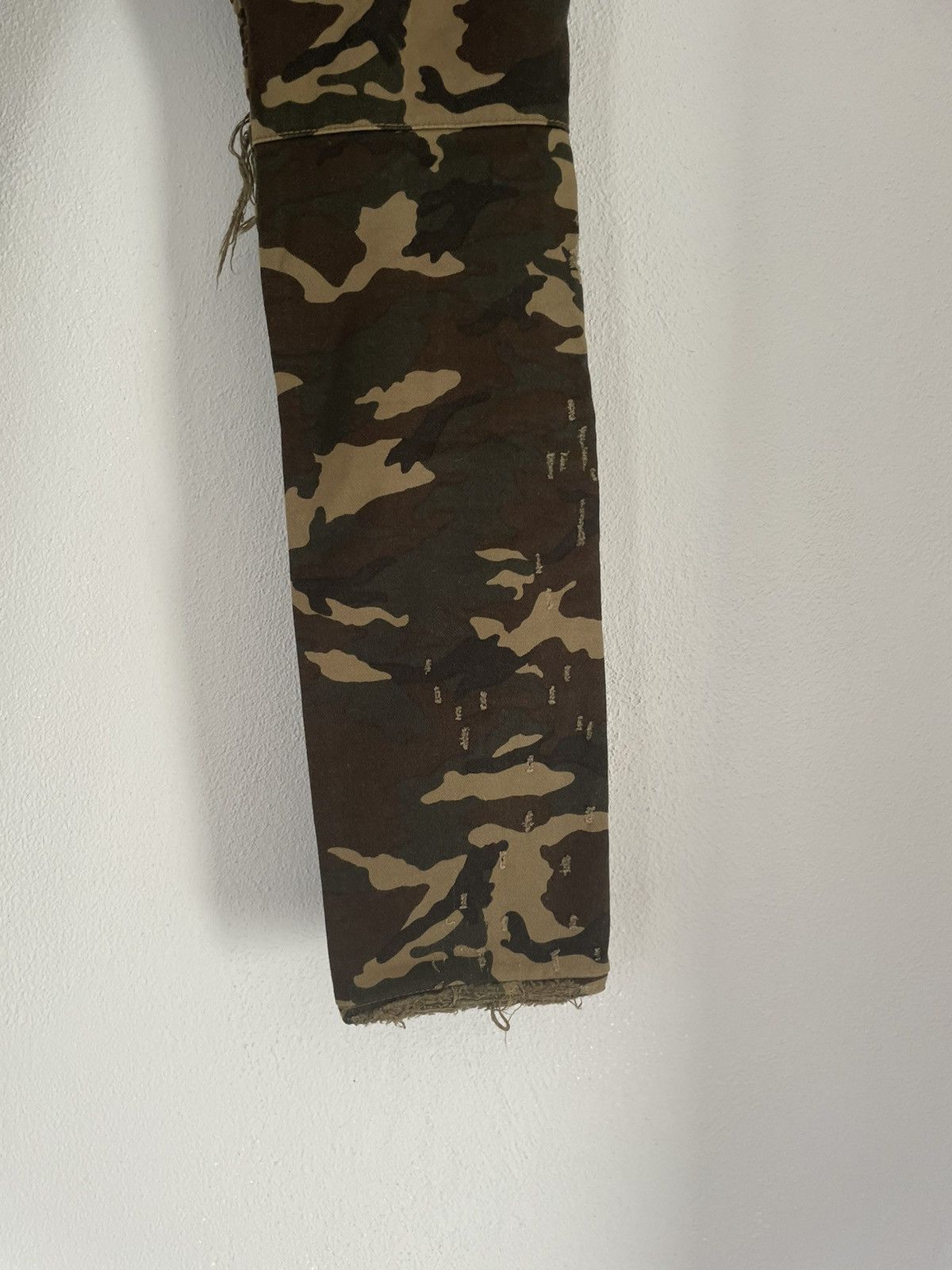 Balmain Destroyed Army Camo Biker Jeans Size US 28 / EU 44 - 6 Thumbnail