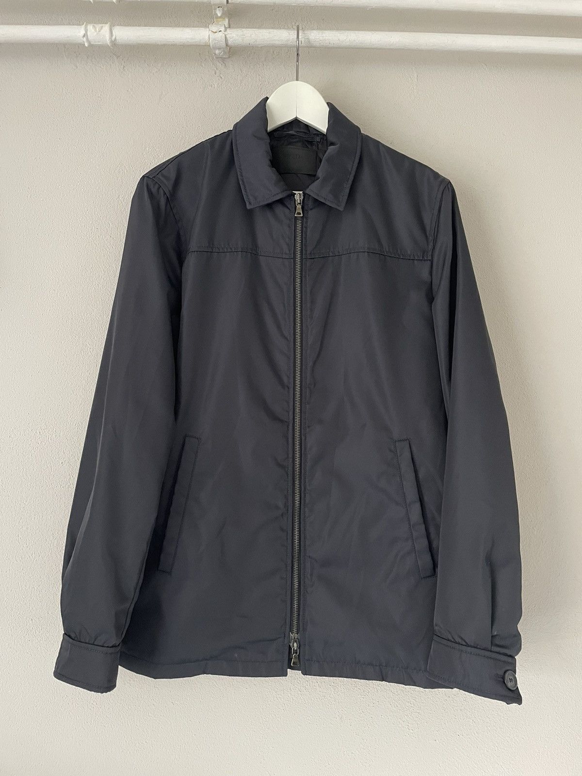 Pre-owned Prada Nylon Light Jacket In Navy