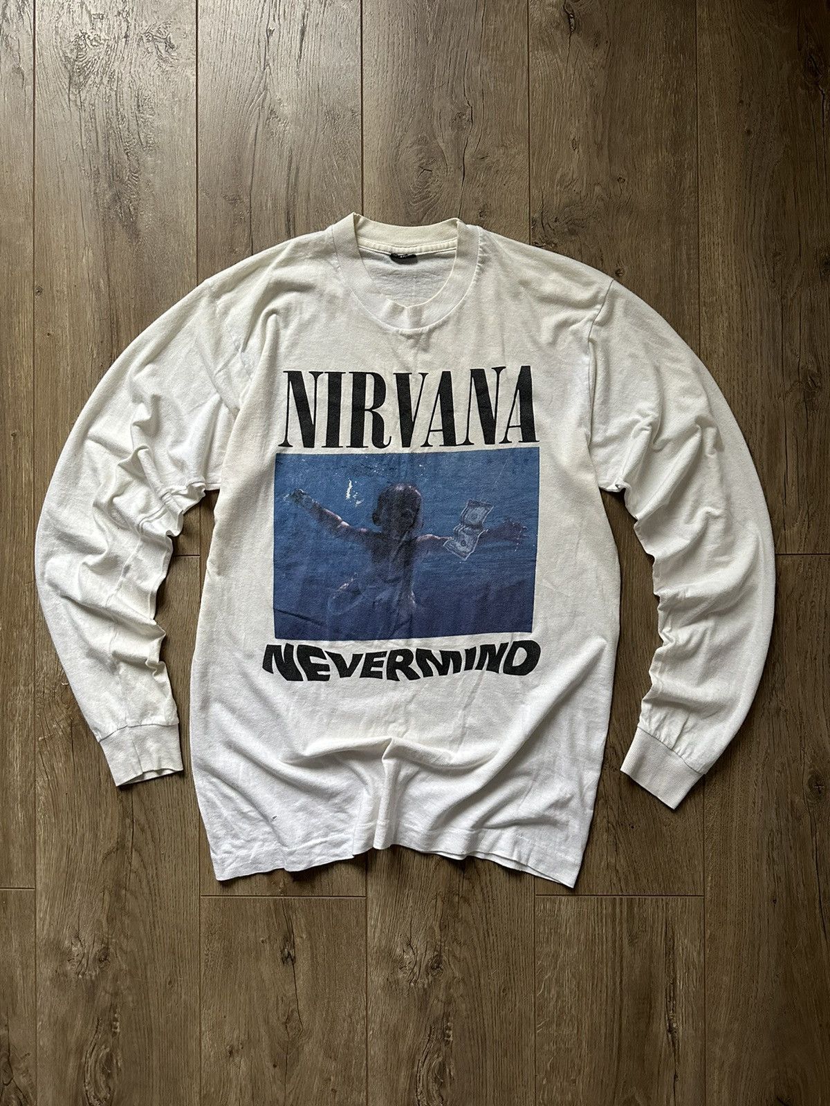 Vintage Very Rare 1991 Nirvana Nevermind UK Tour Long Sleeve T