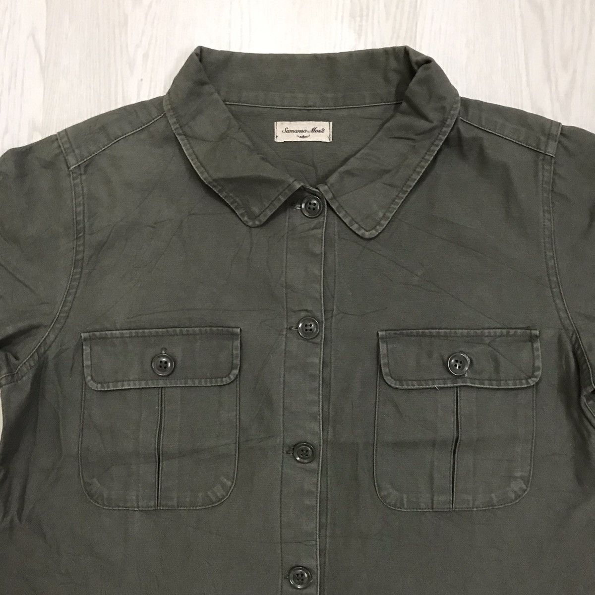 Japanese Brand × Vintage Vintage Samansa Mos2 Japan Army Shirt Size M / US 6-8 / IT 42-44 - 3 Thumbnail