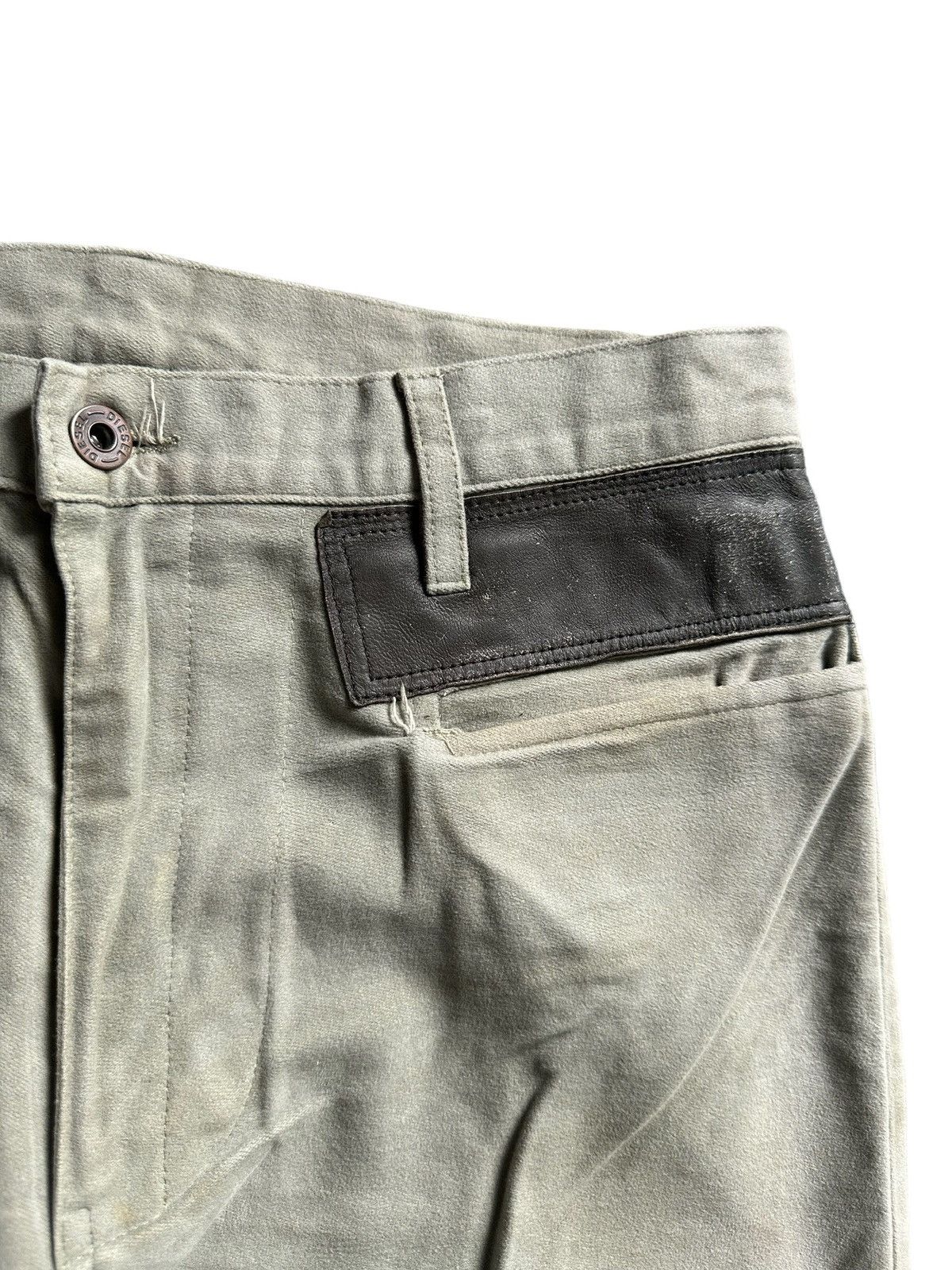 Diesel 2000's Diesel moleskin pant leather pocket Size US 29 - 6 Thumbnail