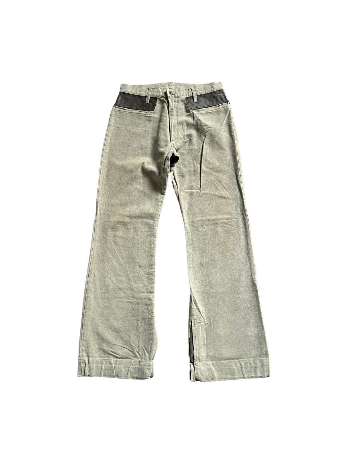 Diesel 2000's Diesel moleskin pant leather pocket Size US 29 - 1 Thumbnail