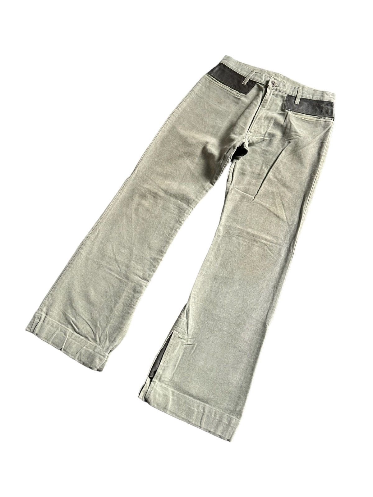 Diesel 2000's Diesel moleskin pant leather pocket Size US 29 - 2 Thumbnail