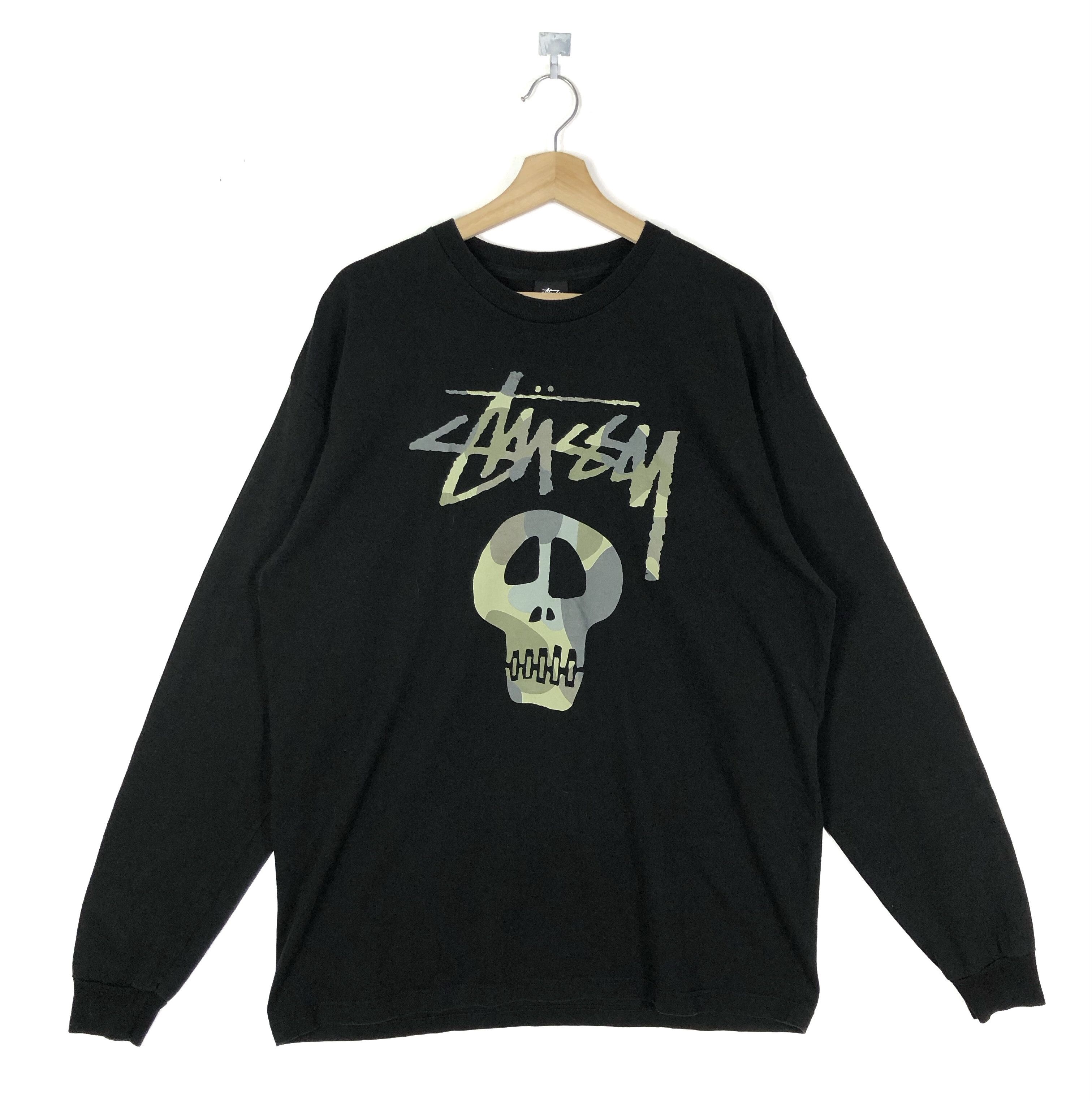 Stussy RARE🔥VINTAGE STUSSY SKULL CAMO L/S OVERSIZED Size US XXL / EU 58 / 5 - 1 Thumbnail