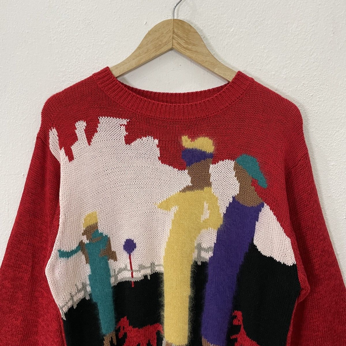 Japanese Brand Vintage Michel Randam Human Motive Crewneck Knitwear Size US M / EU 48-50 / 2 - 4 Thumbnail