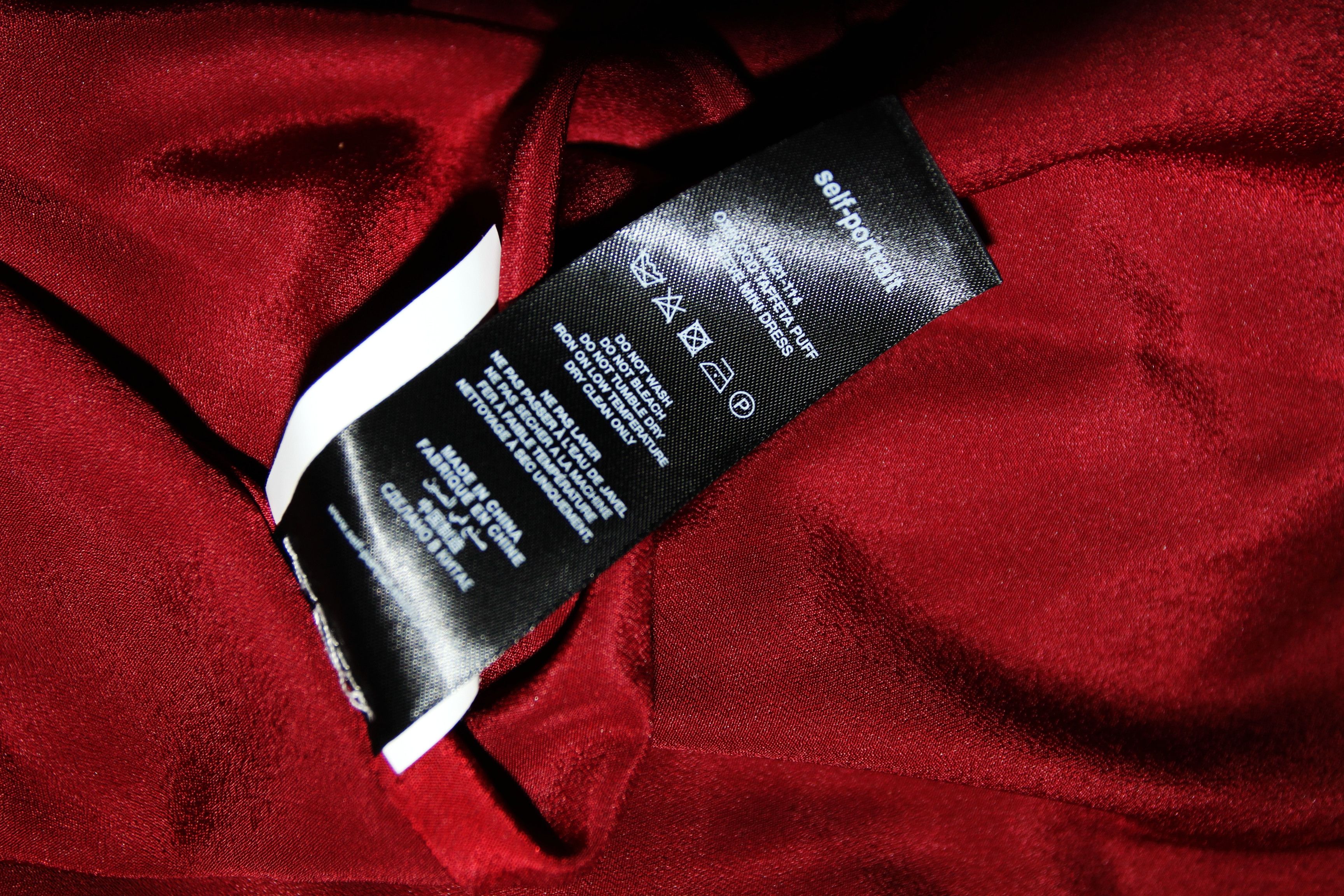 Self-Portrait BNWT AW21 SELF-PORTRAIT TAFFETA PUFF SLEEVE MINI DRESS 10 Size L / US 10 / IT 46 - 10 Thumbnail