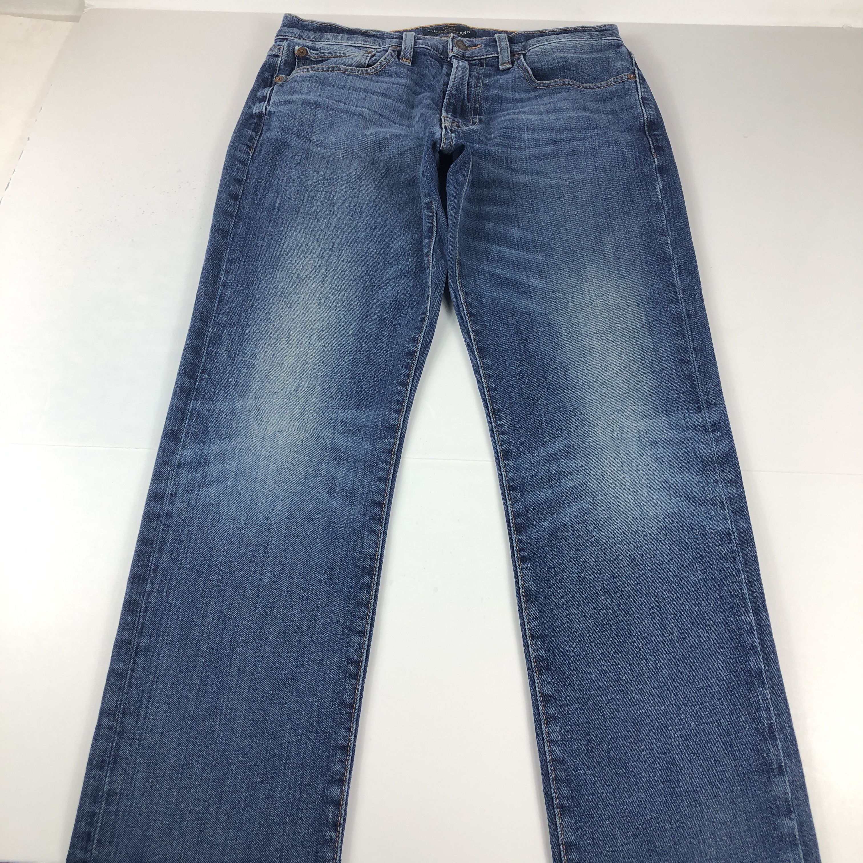 Lucky Brand Jeans 121 Slim Straight Blue Faded Stretch Denim