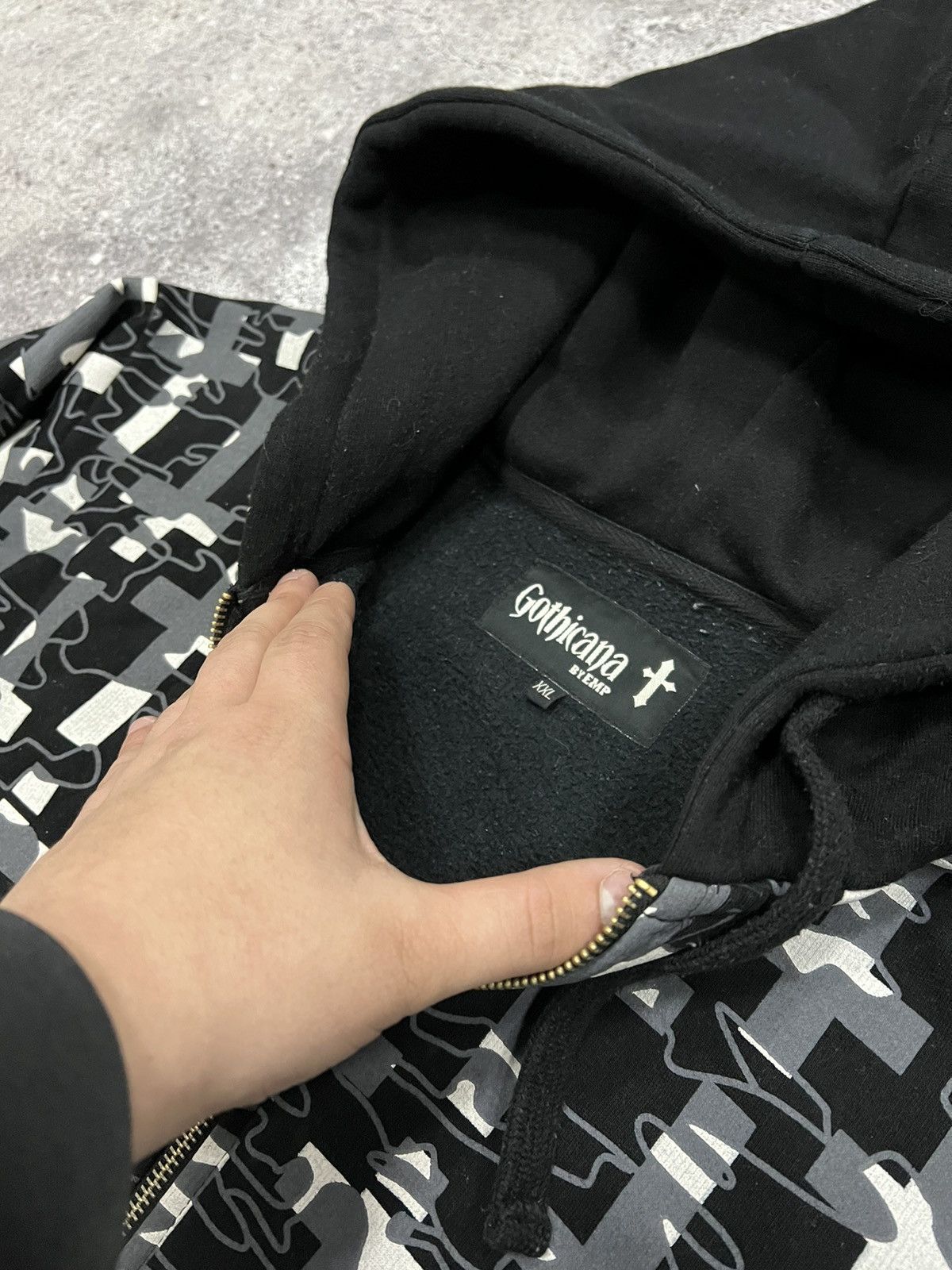 Punk Gothicana by EMP Avant Garde Zip Hoodie RARE Archive