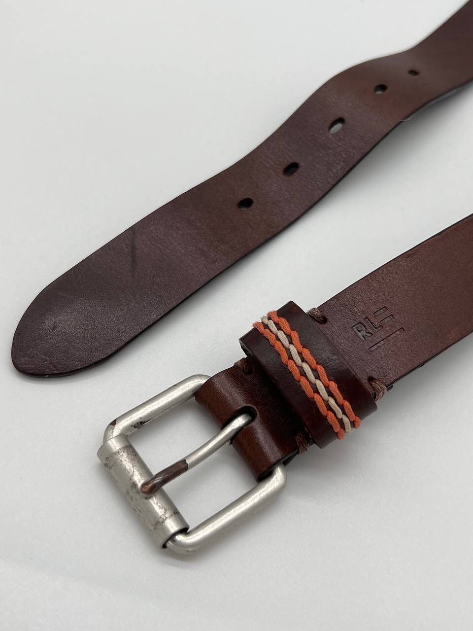 Polo Ralph Lauren × Ralph Lauren × Ralph Lauren Black Label Polo Ralph Lauren Brown Leather Belt Size ONE SIZE - 3 Thumbnail