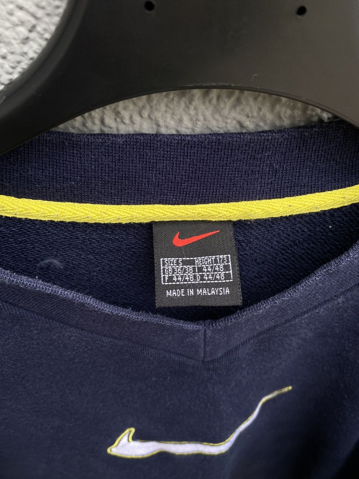Nike × Vintage Vintage Nike Sweatshirt Big Logo Blue Size US S / EU 44-46 / 1 - 5 Thumbnail
