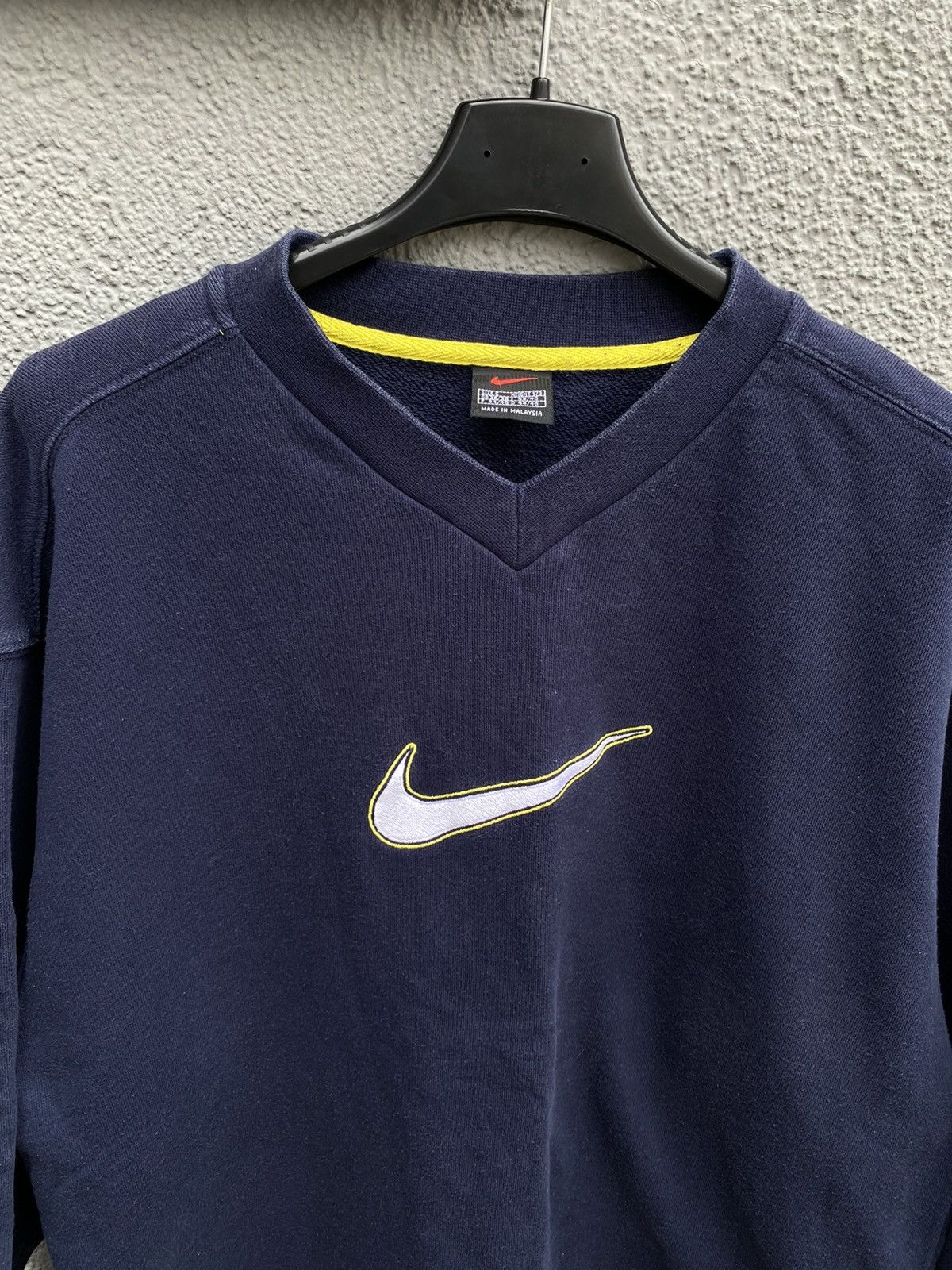 Nike × Vintage Vintage Nike Sweatshirt Big Logo Blue Size US S / EU 44-46 / 1 - 2 Thumbnail