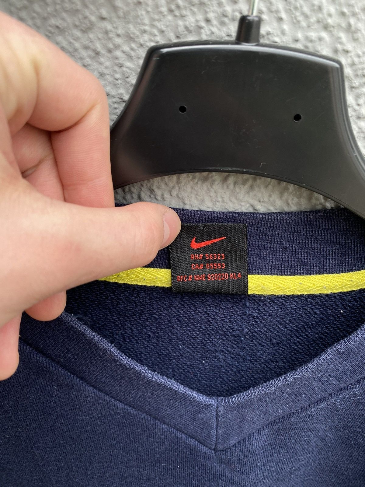 Nike × Vintage Vintage Nike Sweatshirt Big Logo Blue Size US S / EU 44-46 / 1 - 6 Thumbnail