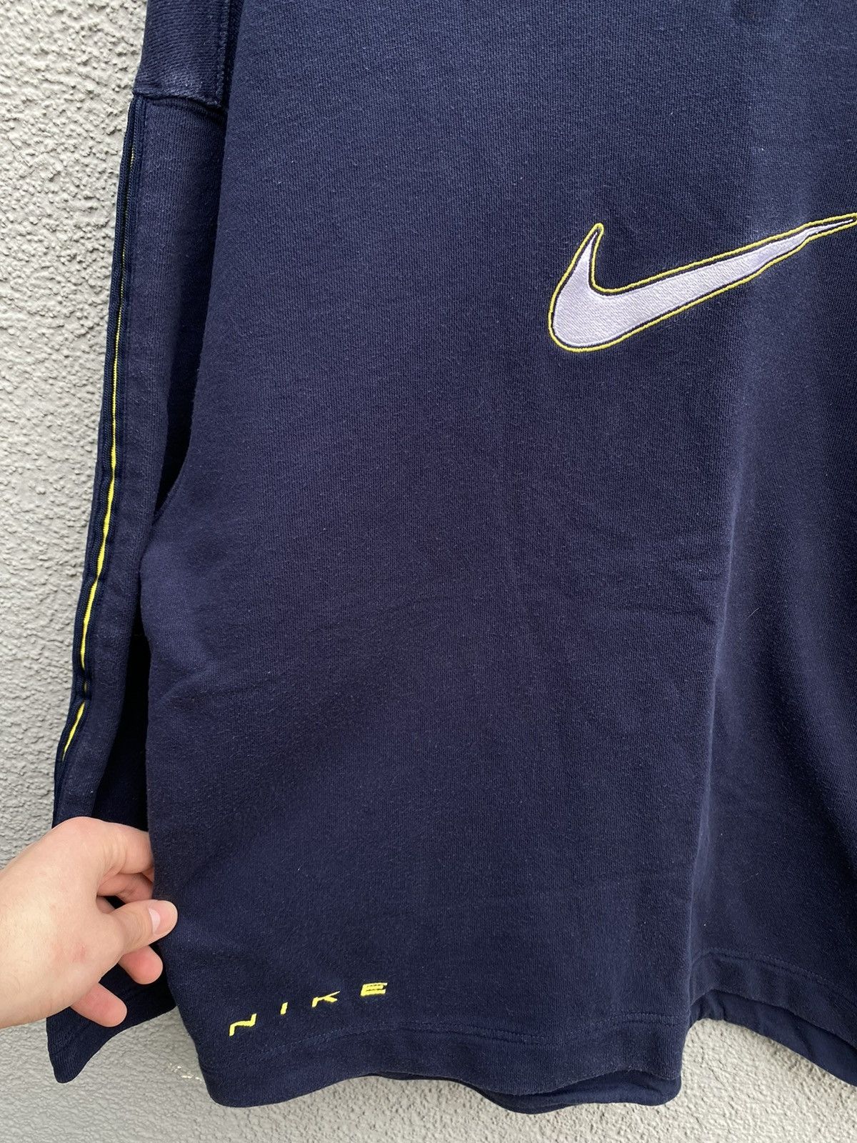 Nike × Vintage Vintage Nike Sweatshirt Big Logo Blue Size US S / EU 44-46 / 1 - 3 Thumbnail
