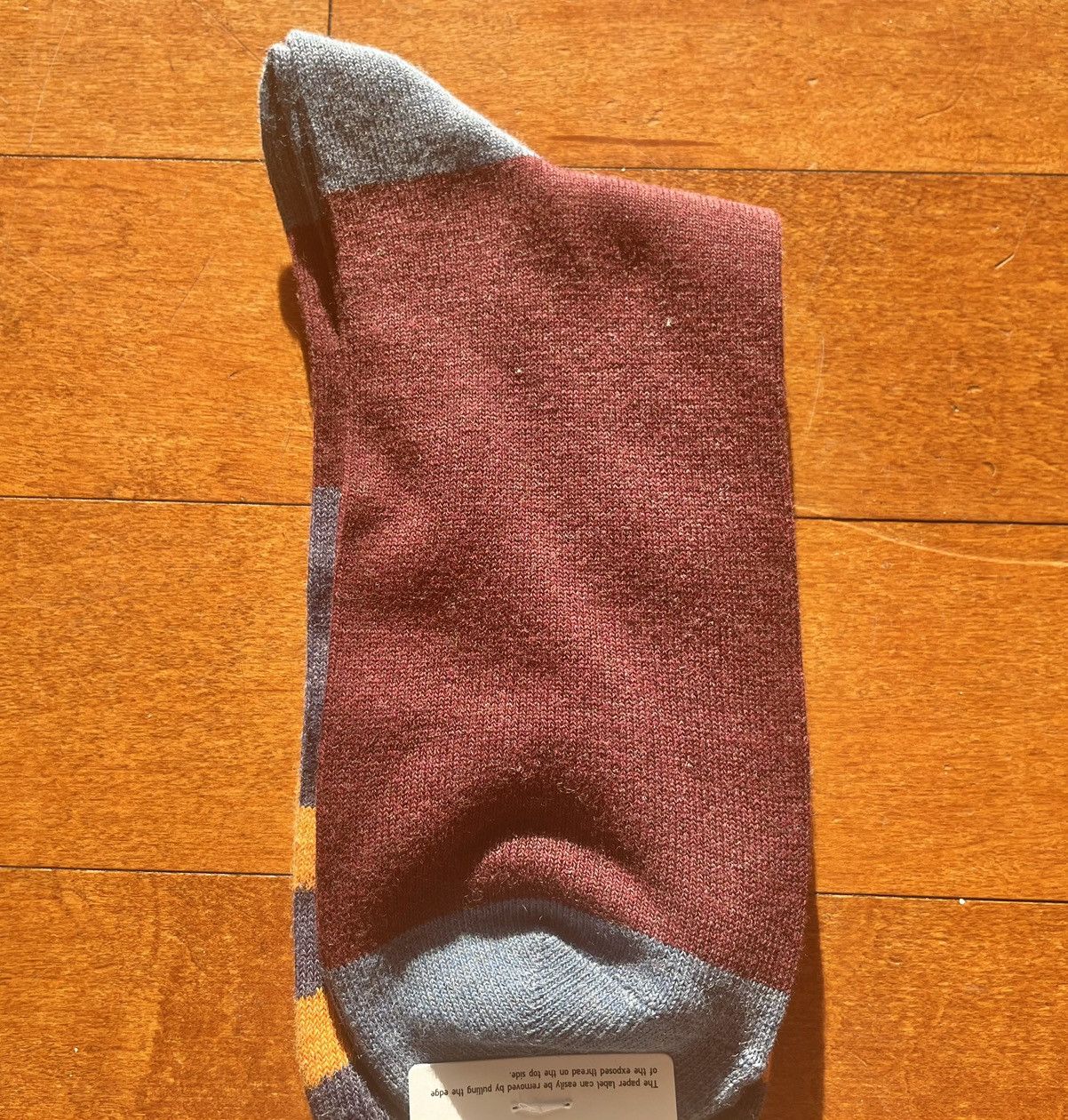 JW Anderson × Uniqlo Blue Lined Color Block Socks Dress Crew Logo Line Red Orange Size ONE SIZE - 8 Thumbnail