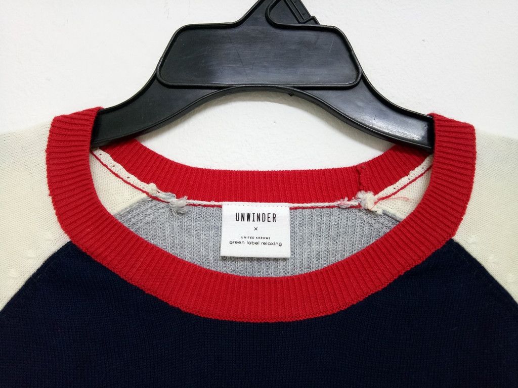 Japanese Brand 🔥UNWINDER x UNITED ARROWS Sweater Colorblock Rare Size US S / EU 44-46 / 1 - 6 Thumbnail