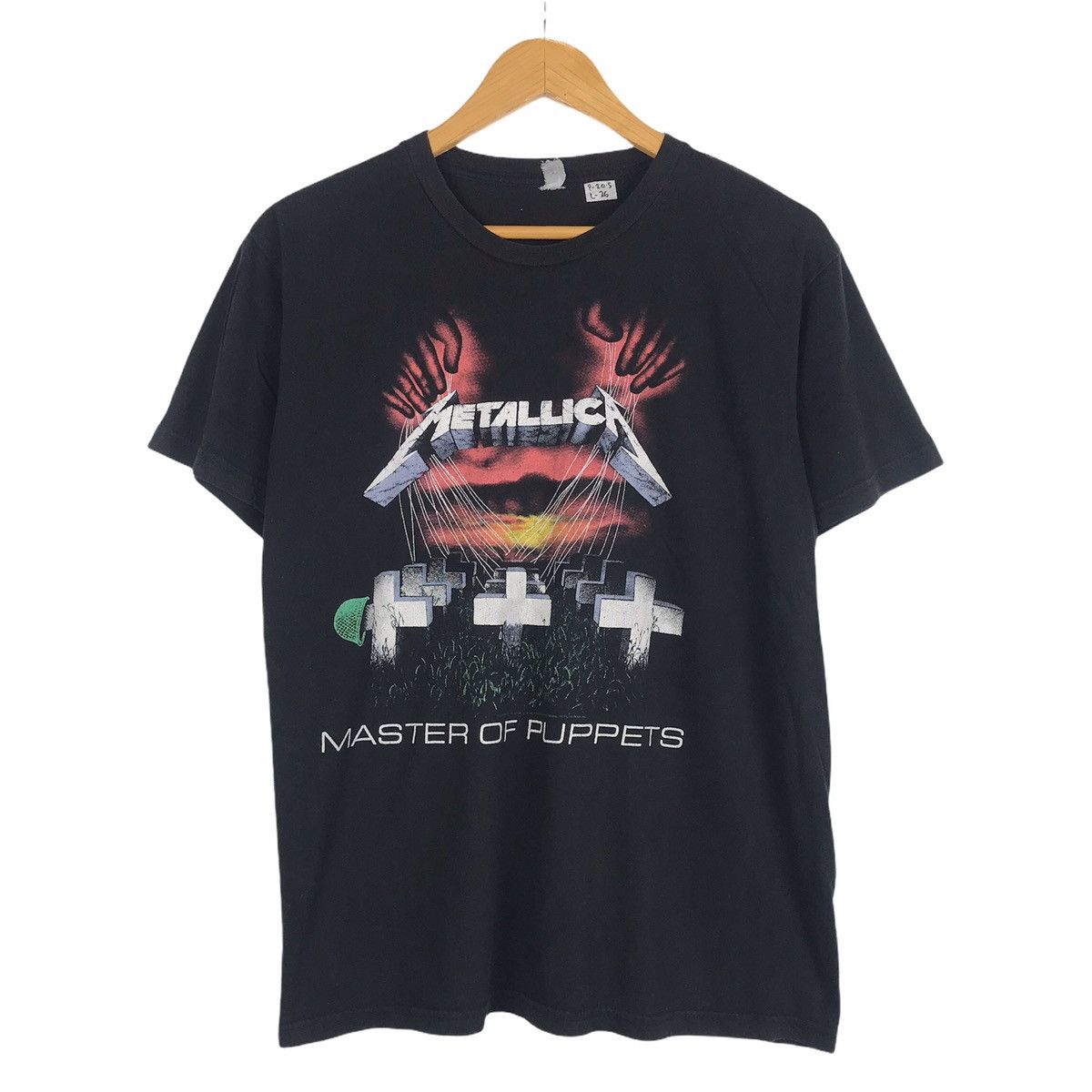 image of Band Tees x Metallica 00S Metallica “Master Of Puppets” Promo Album Tour in Black (Size Medium)