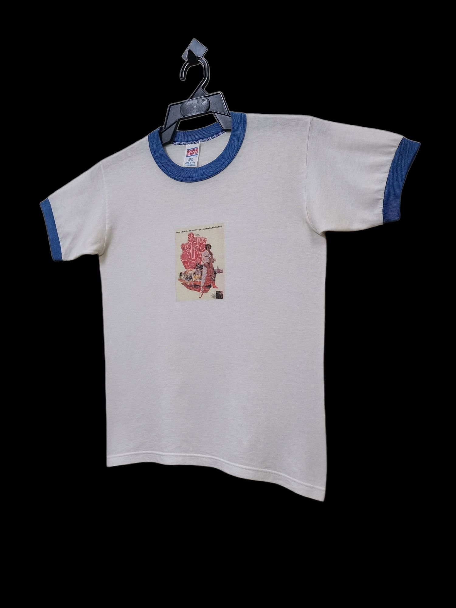 Band Tees Curtis Mayfield SuperFly Band 5050 PolyCotton Ringer T-shirt Size US XS / EU 42 / 0 - 16 Thumbnail