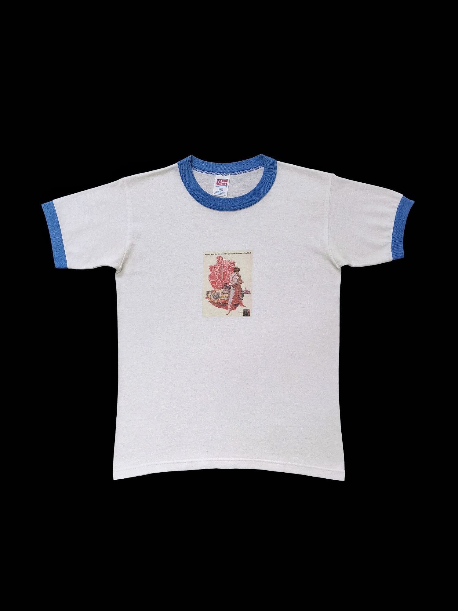 Band Tees Curtis Mayfield SuperFly Band 5050 PolyCotton Ringer T-shirt Size US XS / EU 42 / 0 - 1 Thumbnail