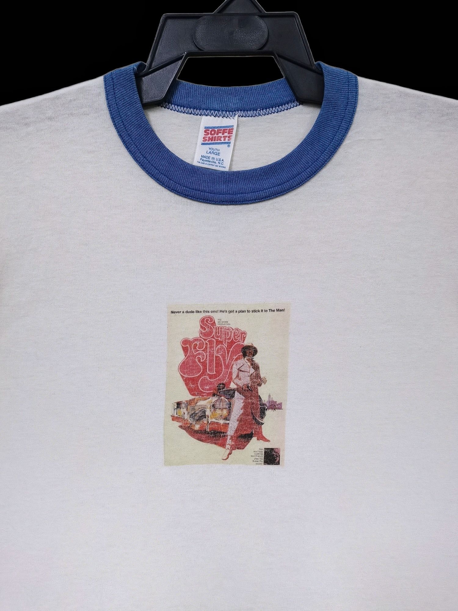 Band Tees Curtis Mayfield SuperFly Band 5050 PolyCotton Ringer T-shirt Size US XS / EU 42 / 0 - 5 Thumbnail