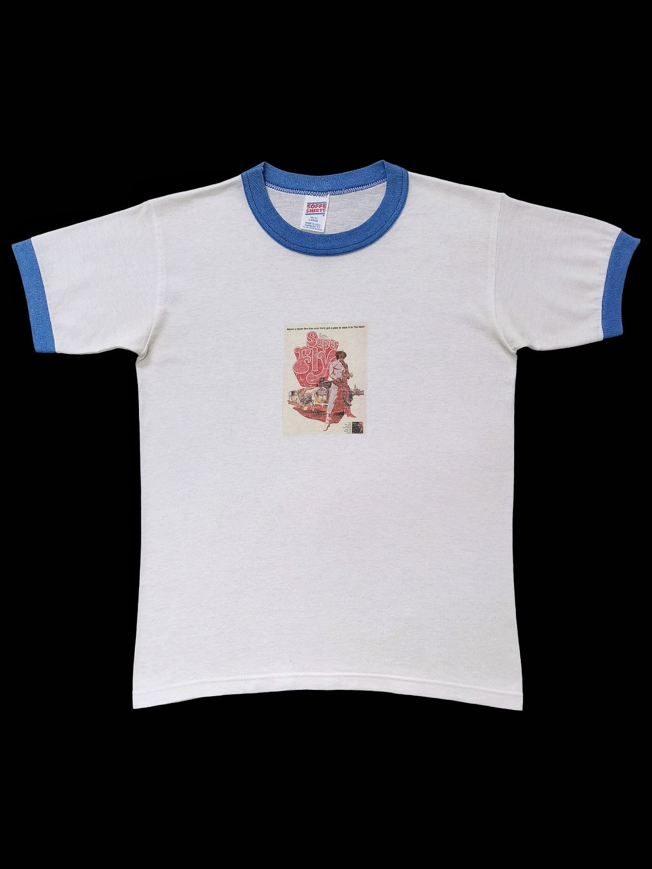 Band Tees Curtis Mayfield SuperFly Band 5050 PolyCotton Ringer T-shirt Size US XS / EU 42 / 0 - 2 Thumbnail