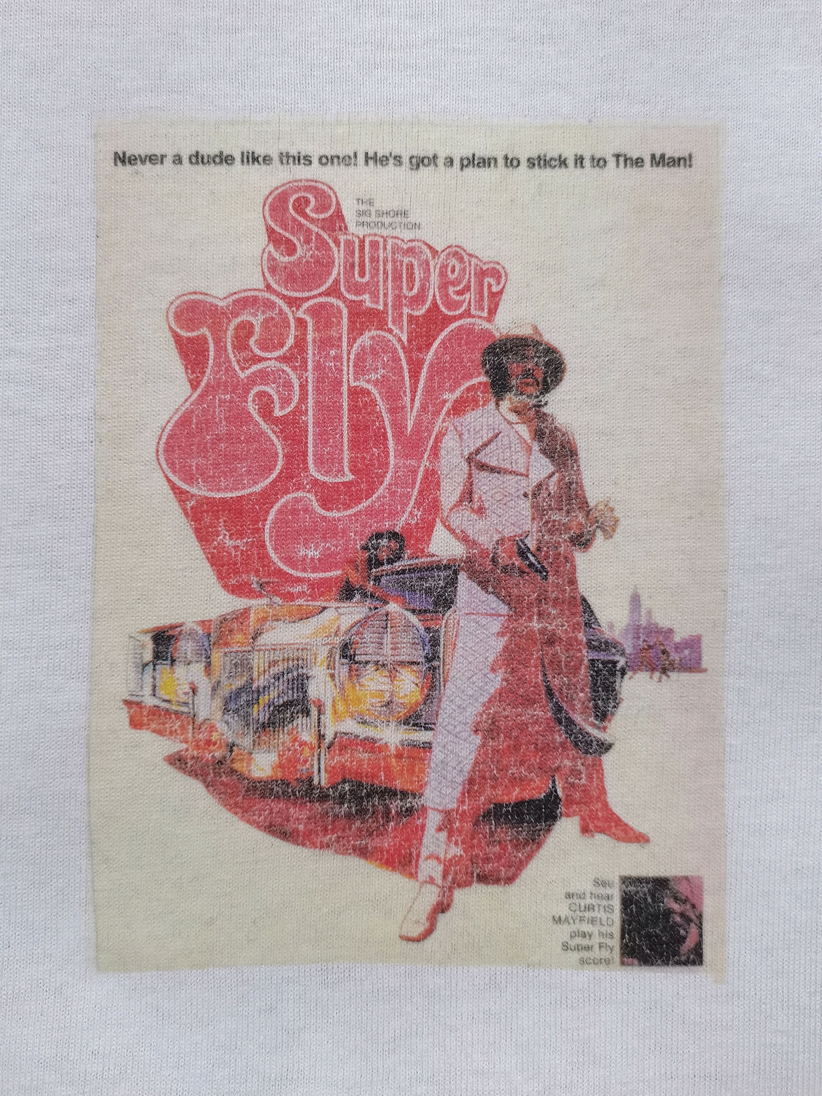 Band Tees Curtis Mayfield SuperFly Band 5050 PolyCotton Ringer T-shirt Size US XS / EU 42 / 0 - 10 Thumbnail