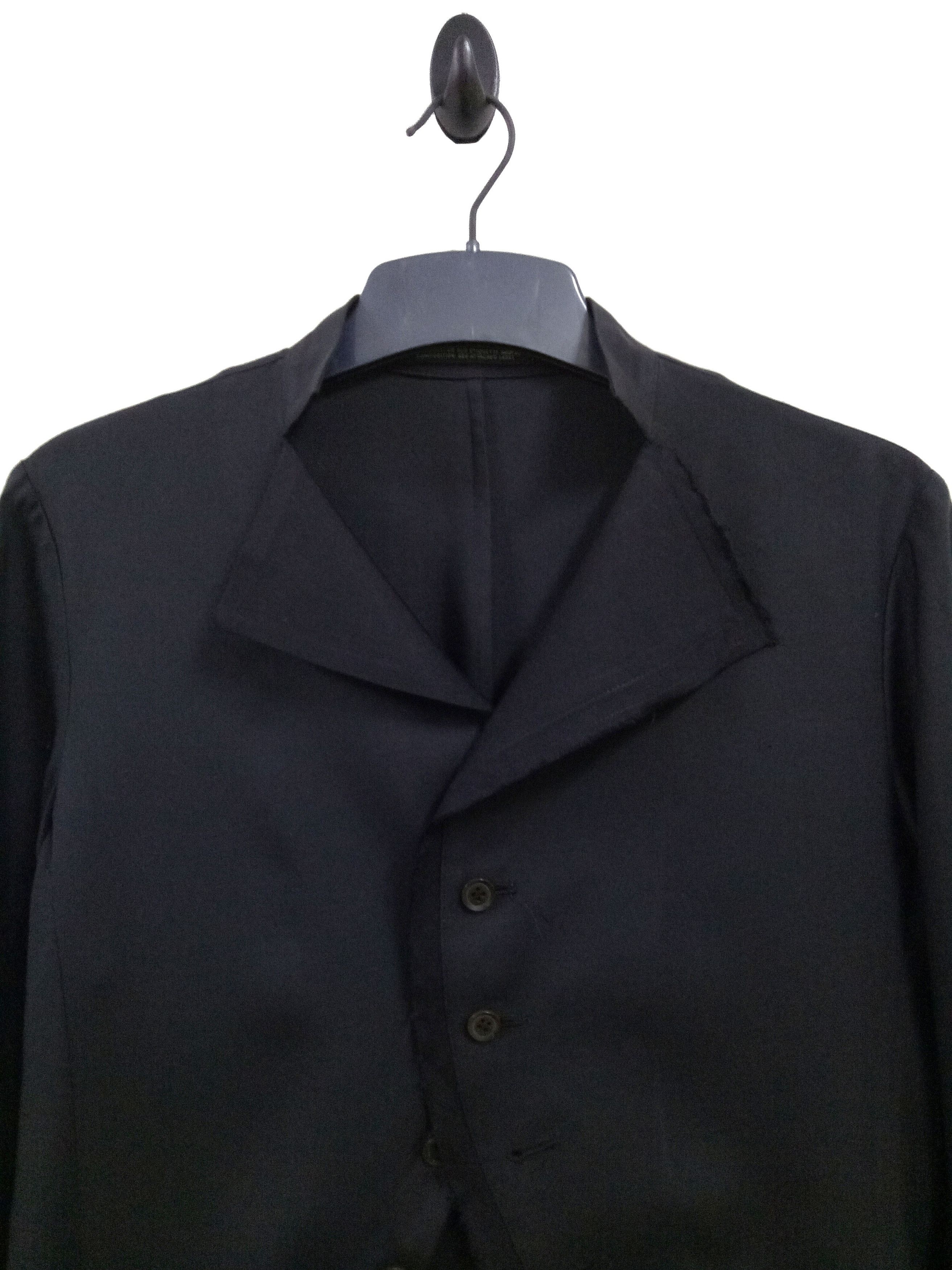 Yohji Yamamoto 🔥🔥🔥Yohji Yamamoto + Noir Silk Wool Unusual Rare Cutting Size US S / EU 44-46 / 1 - 2 Thumbnail