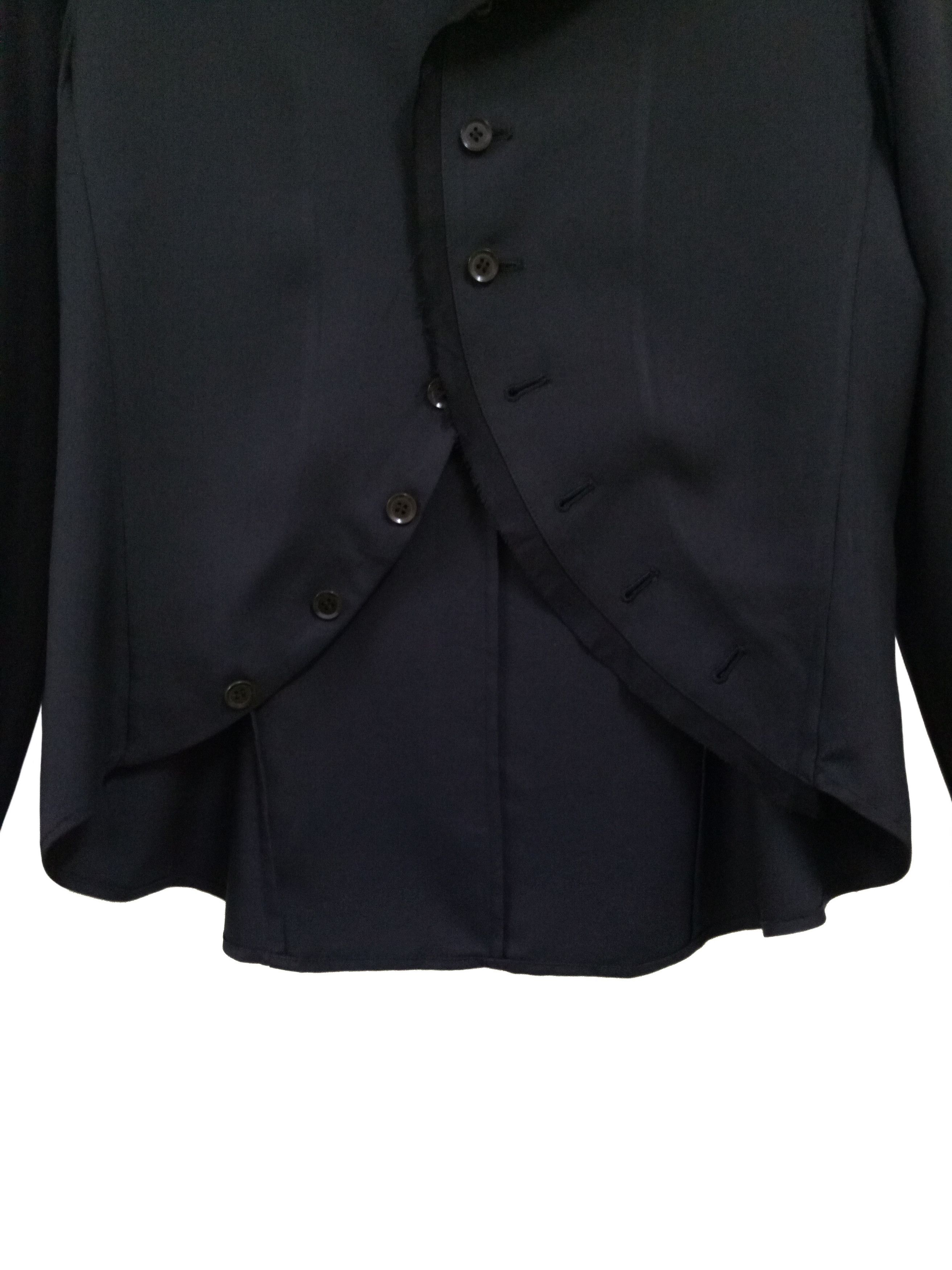Yohji Yamamoto 🔥🔥🔥Yohji Yamamoto + Noir Silk Wool Unusual Rare Cutting Size US S / EU 44-46 / 1 - 3 Thumbnail