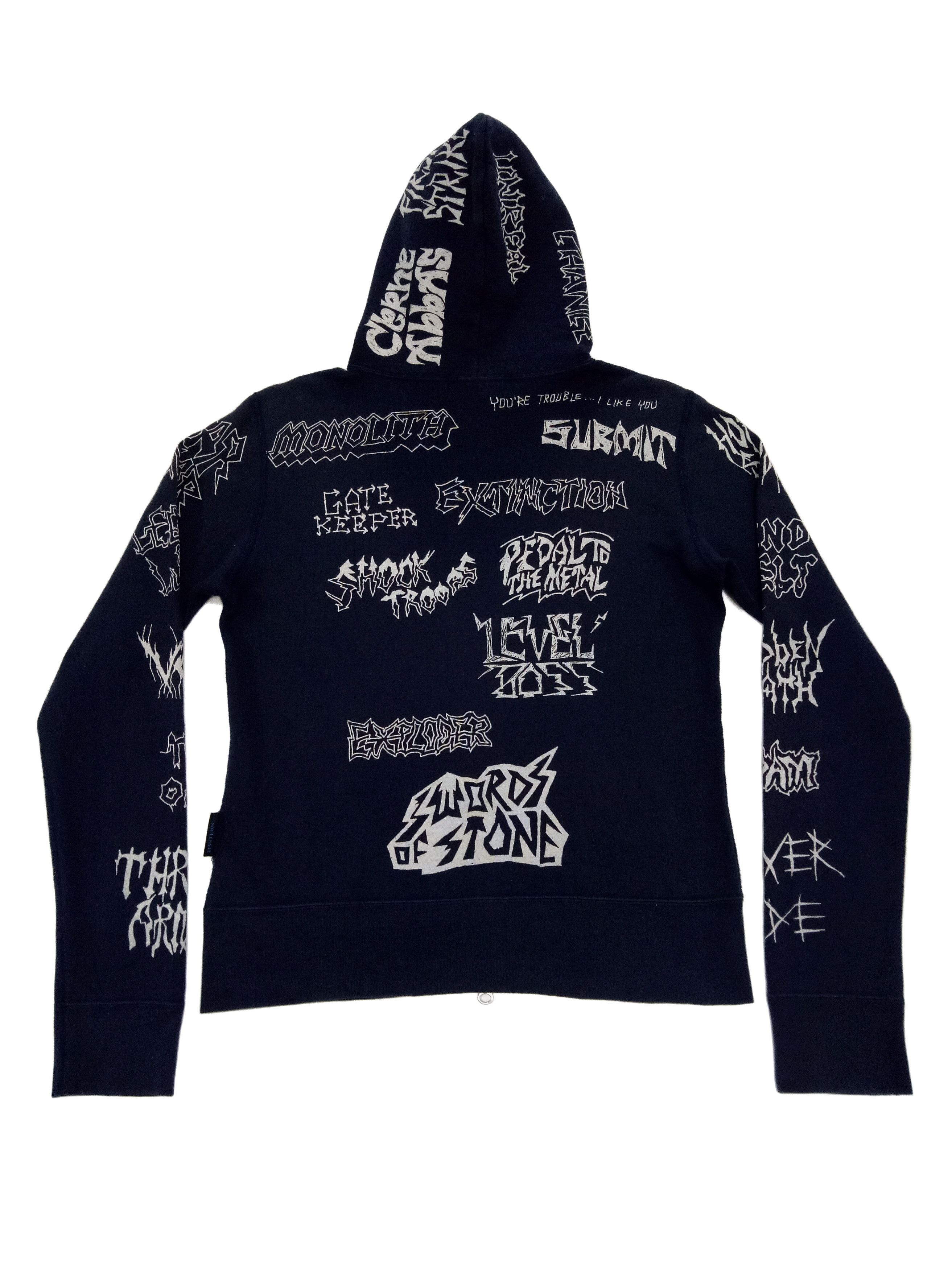 Hysteric Glamour 🔥🔥🔥Hysteric Glamour X Metal Band FullPrint Zipper Hoodie Size US XS / EU 42 / 0 - 12 Thumbnail
