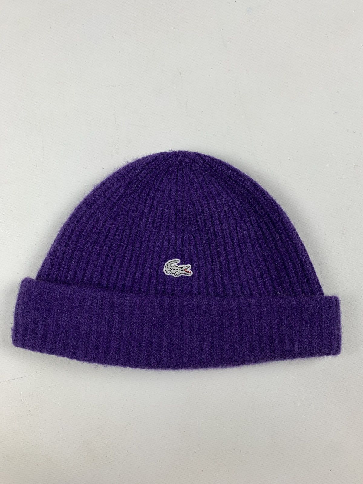 Lacoste Vintage Lacoste Black Label Purple Cashemere Beanie Hat Size ONE SIZE - 1 Thumbnail
