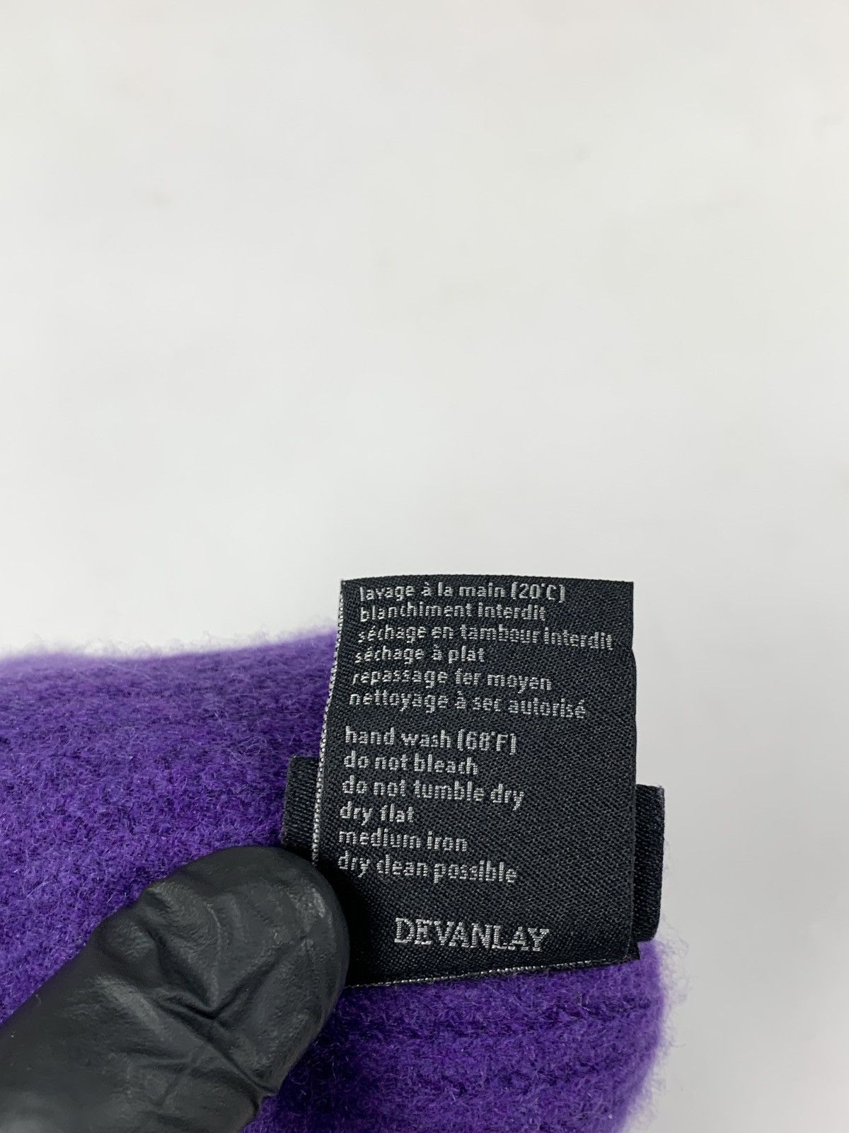 Lacoste Vintage Lacoste Black Label Purple Cashemere Beanie Hat Size ONE SIZE - 10 Thumbnail