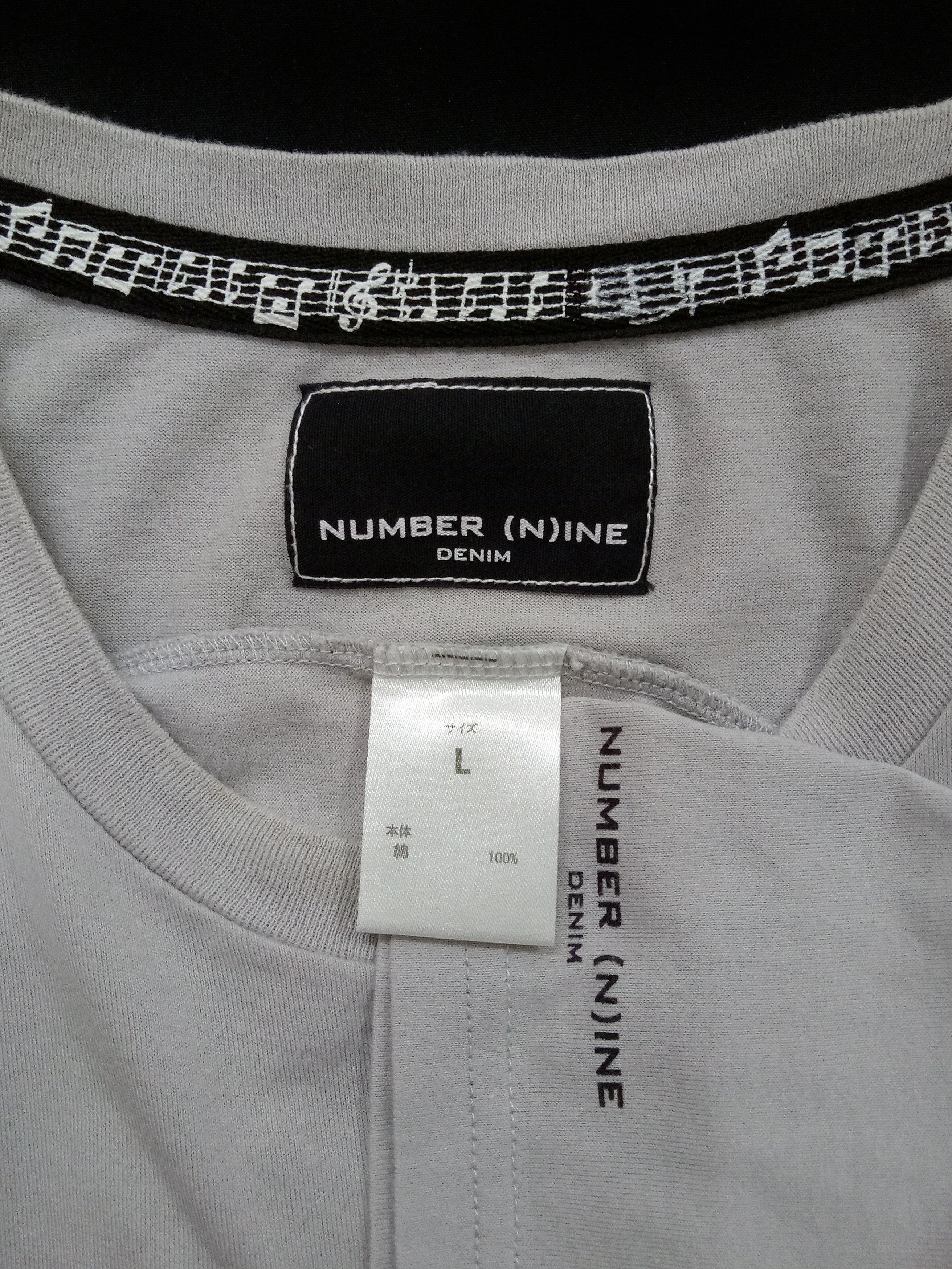 Number (N)ine 🔥🔥🔥Number Nine Music Note Rare Cutting Design T-Shirt Size US L / EU 52-54 / 3 - 8 Thumbnail