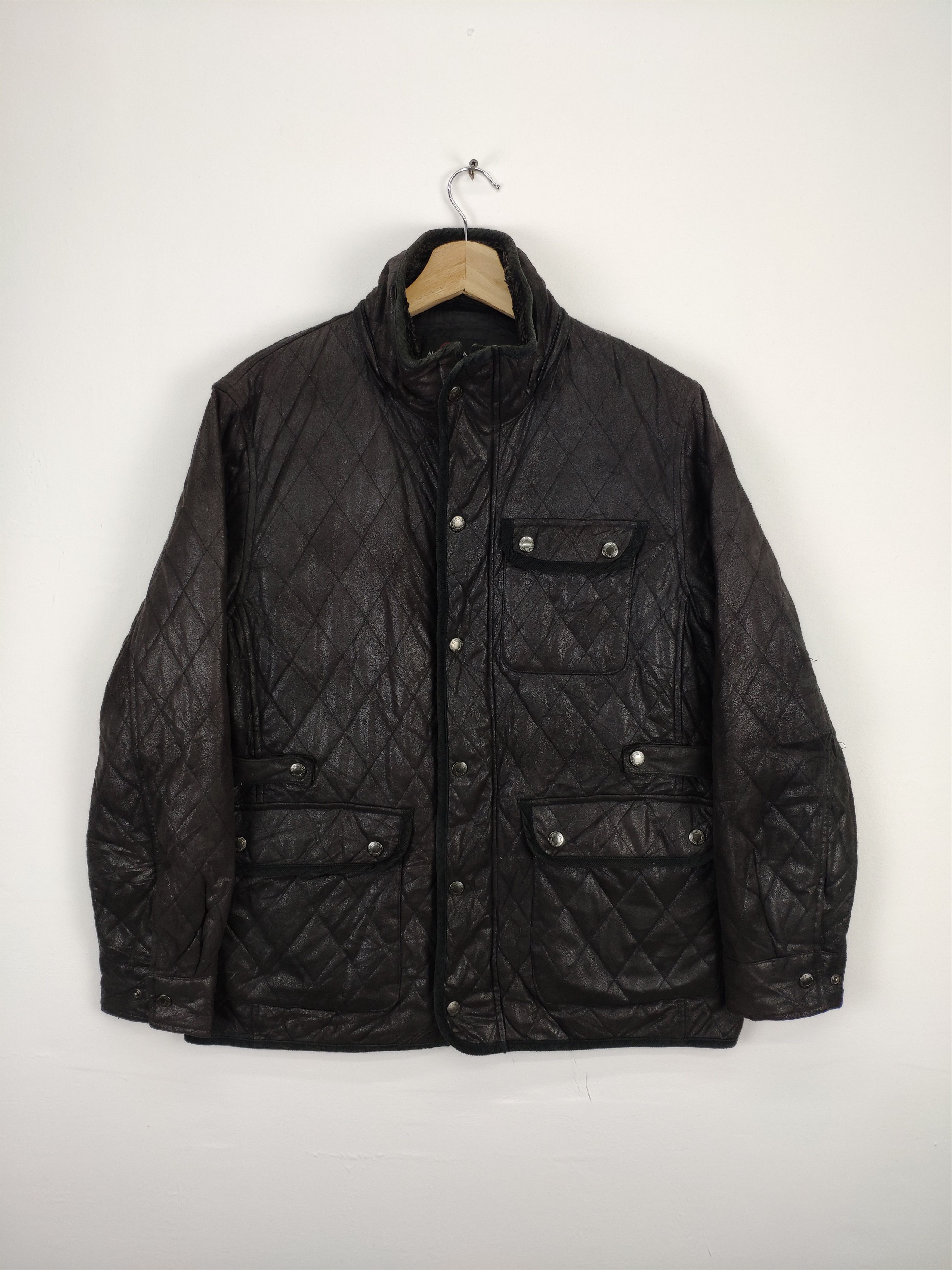 Designer Vintage Quilted Jacket Alain Delon Size US M / EU 48-50 / 2 - 1 Thumbnail